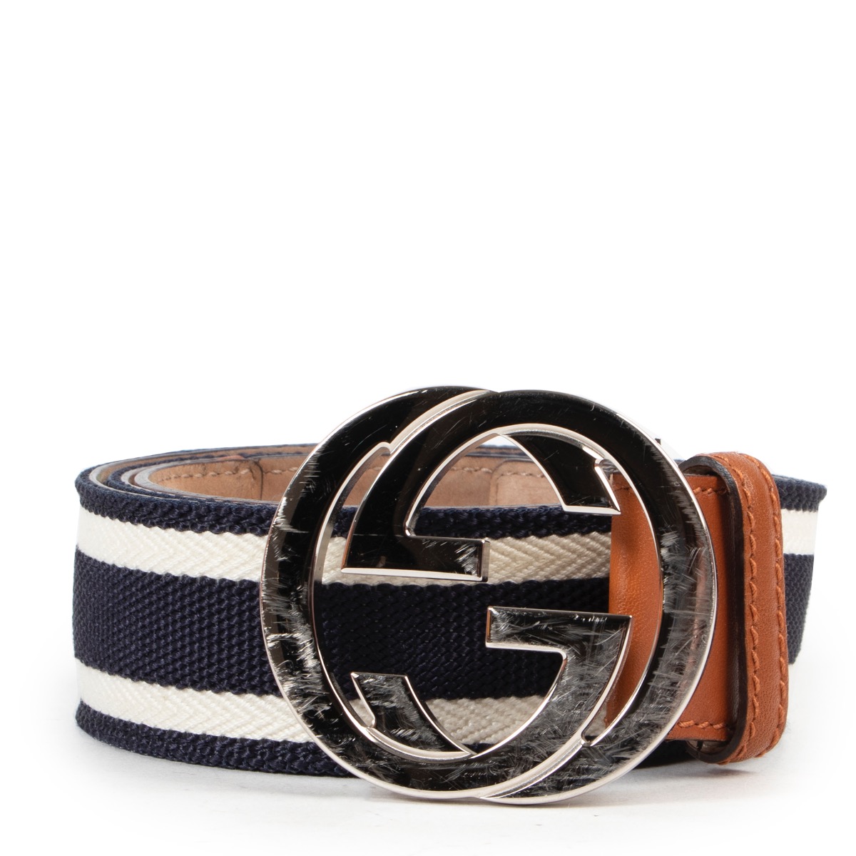 Gucci Blue and White GG Belt - Size 95 ○ Labellov ○ Buy and Sell Authentic  Luxury