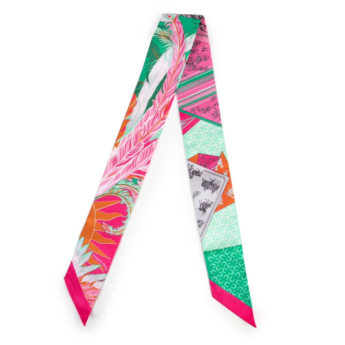 Hermès Multicolor Twilly Scarf ○ Labellov ○ Buy and Sell Authentic Luxury