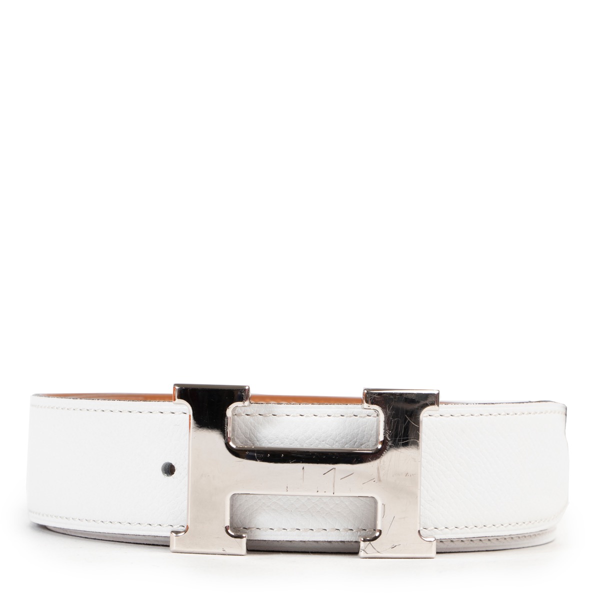 Hermès White Reversible Constance Belt Size 90 ○ Labellov