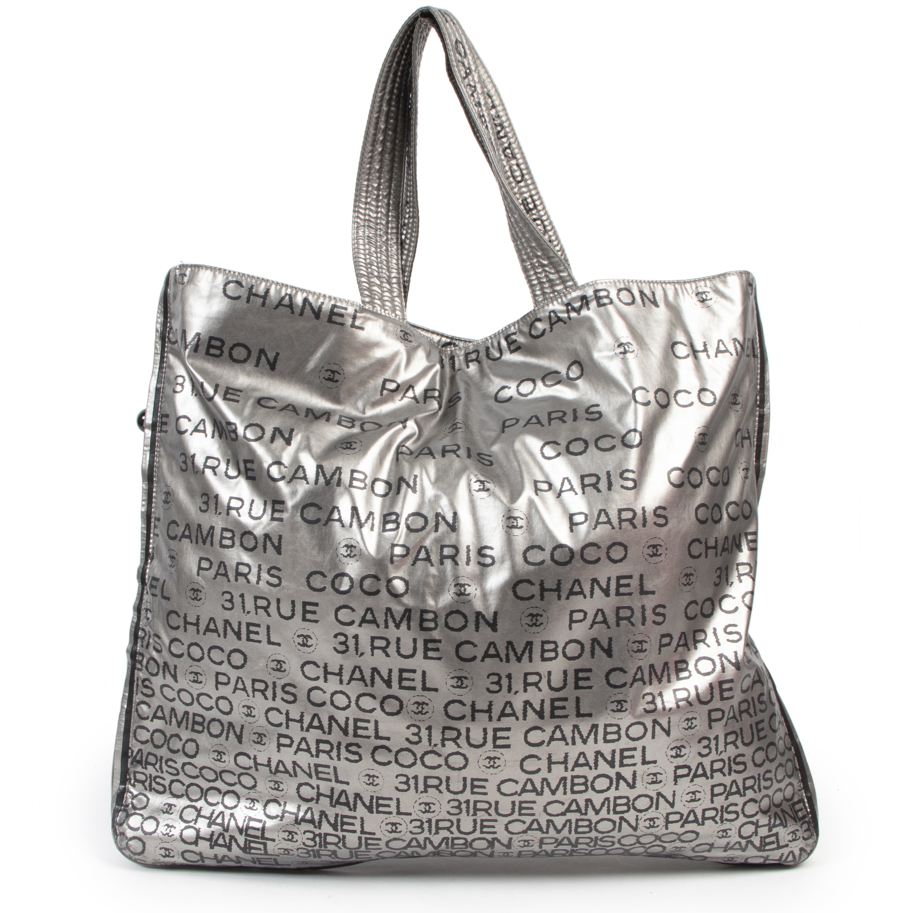 Chanel Silver Metallic 31 Rue Cambon Tote Bag ○ Labellov ○ Buy
