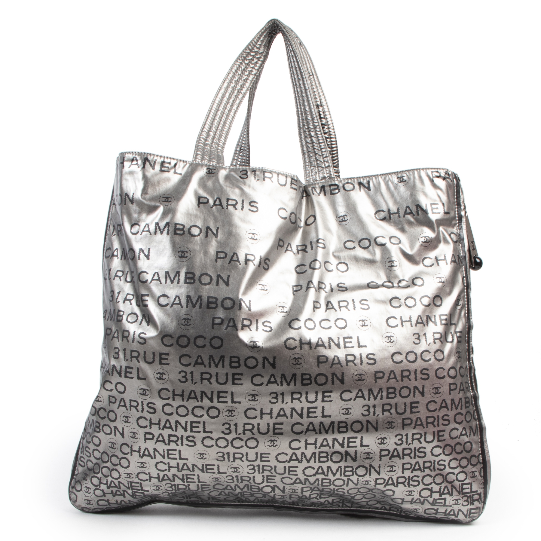 Chanel Silver Metallic 31 Rue Cambon Tote Bag ○ Labellov ○ Buy
