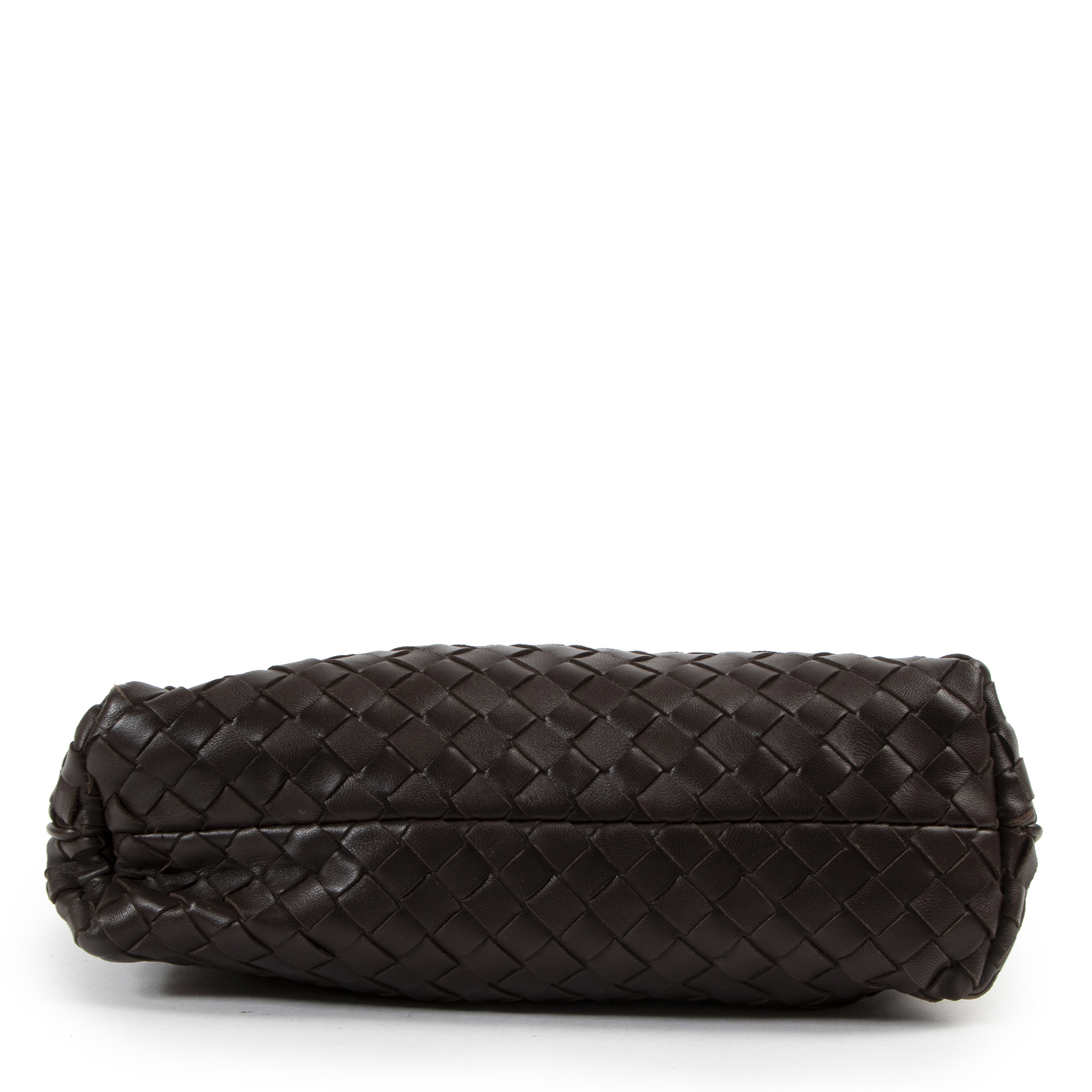Bottega Veneta Brown Intrecciato Woven Leather Pochette