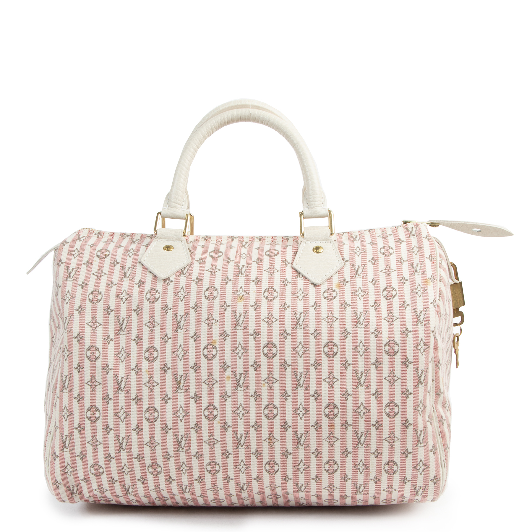 Louis Vuitton Pink Monogram Mini Lin Trapeze PM Speedy Boston Bag