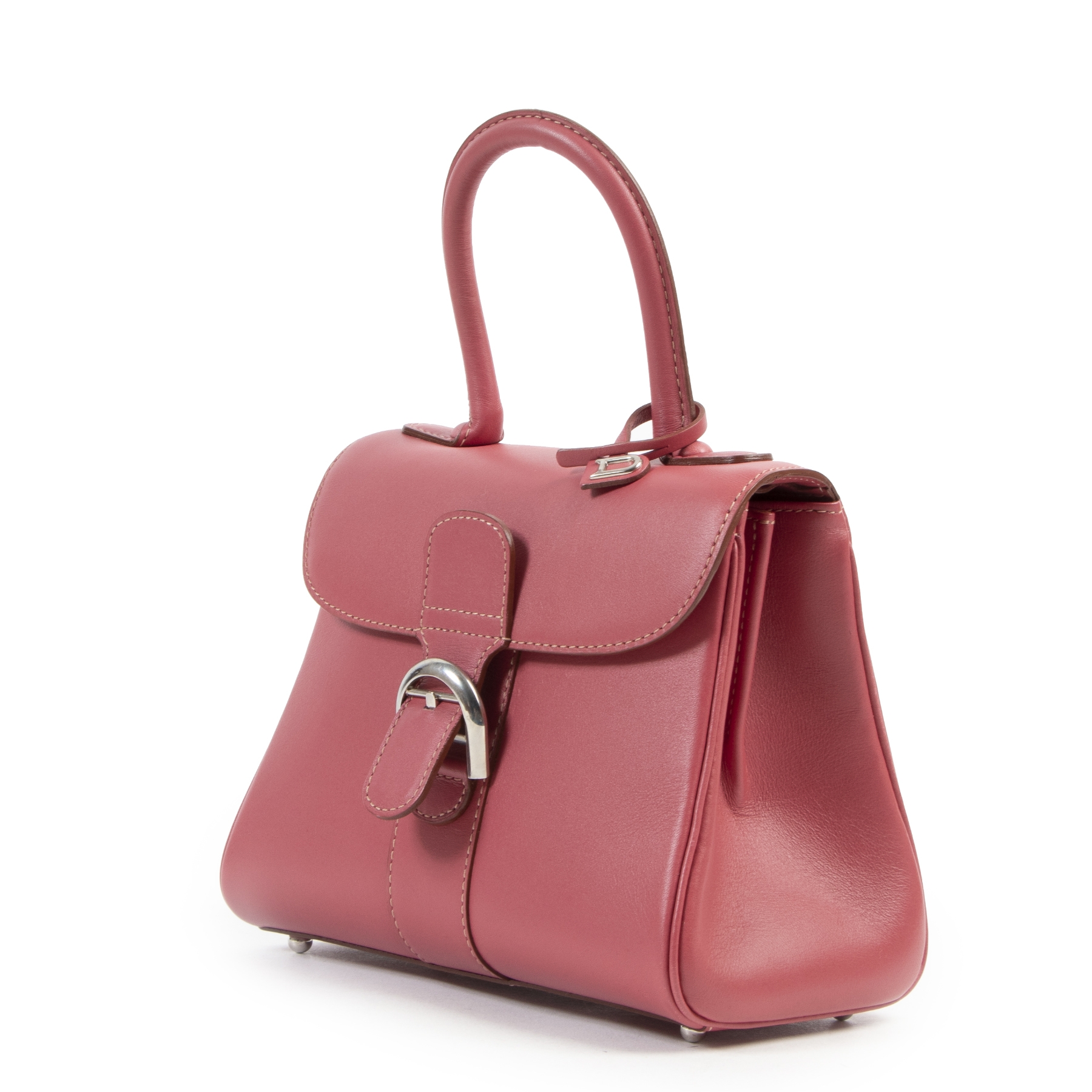 ハンドバッグ DELVAUX Brillant mini silk pink Delvaux Brillant Mini Héliotrope Rodeo Calf ○ Labellov