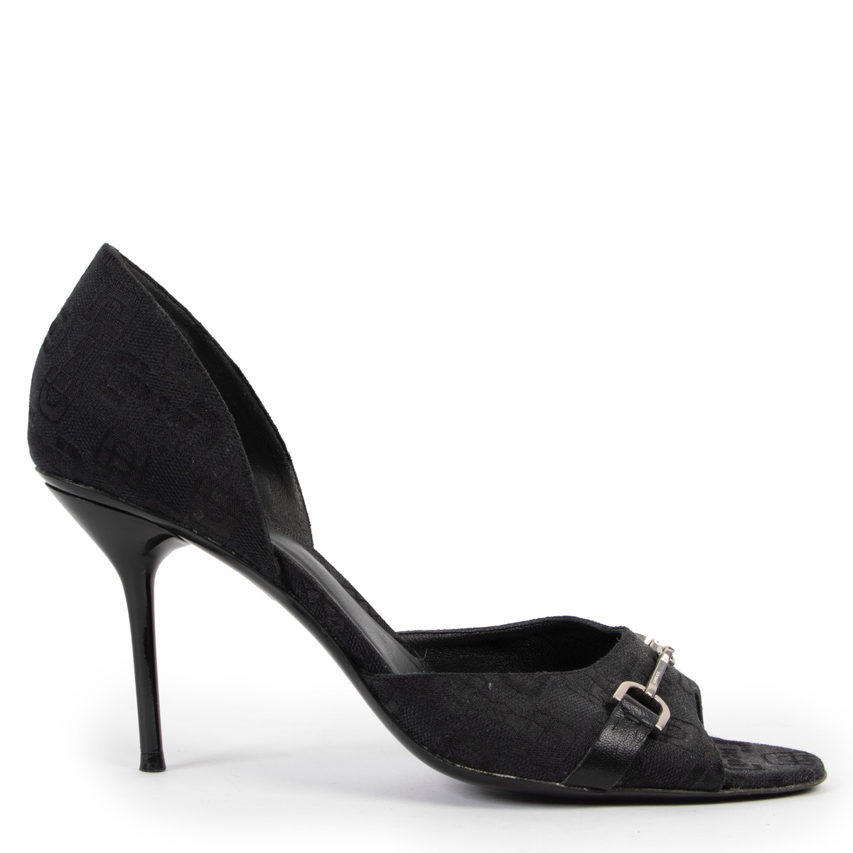 GUCCI ブラック ハイヒール 1978_gucci_black_monogram_heel