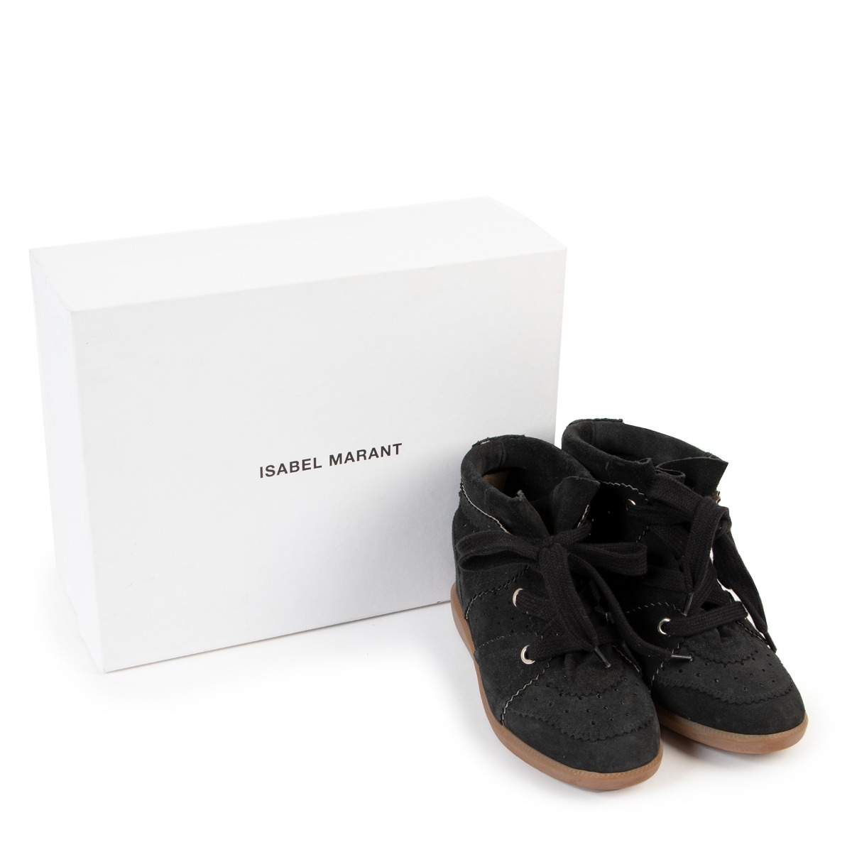 Isabel Marant Bobby Black Suede Sneakers - Size 36