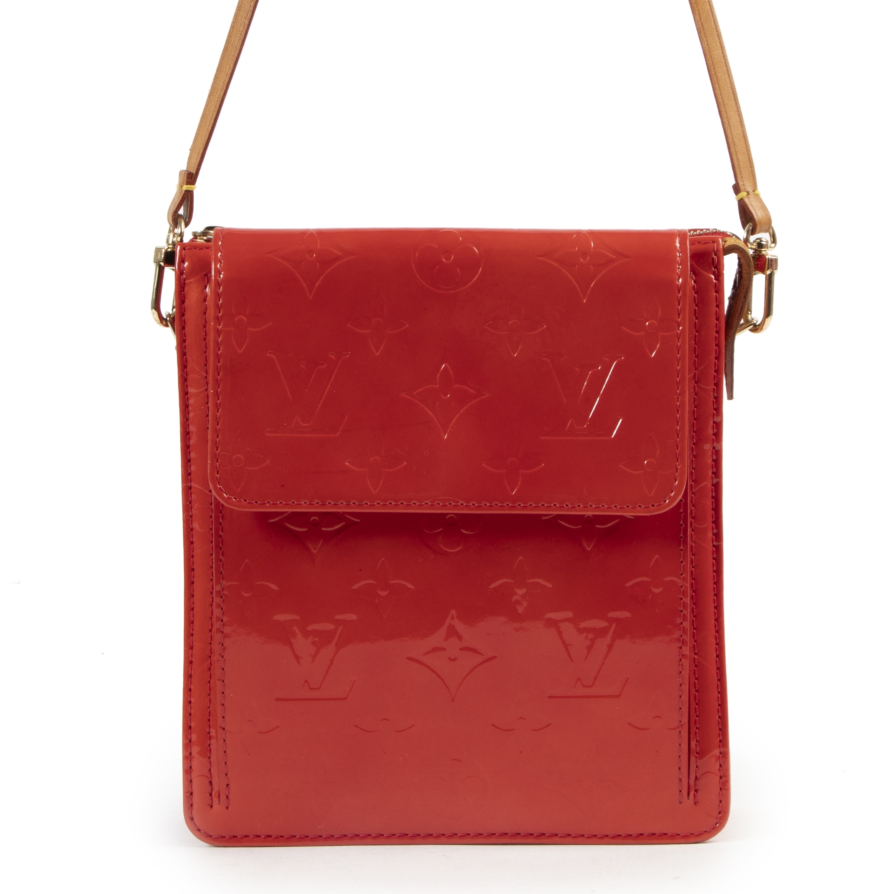 Louis Vuitton, Bags, Red Patent Leather Lv Shoulder Bag