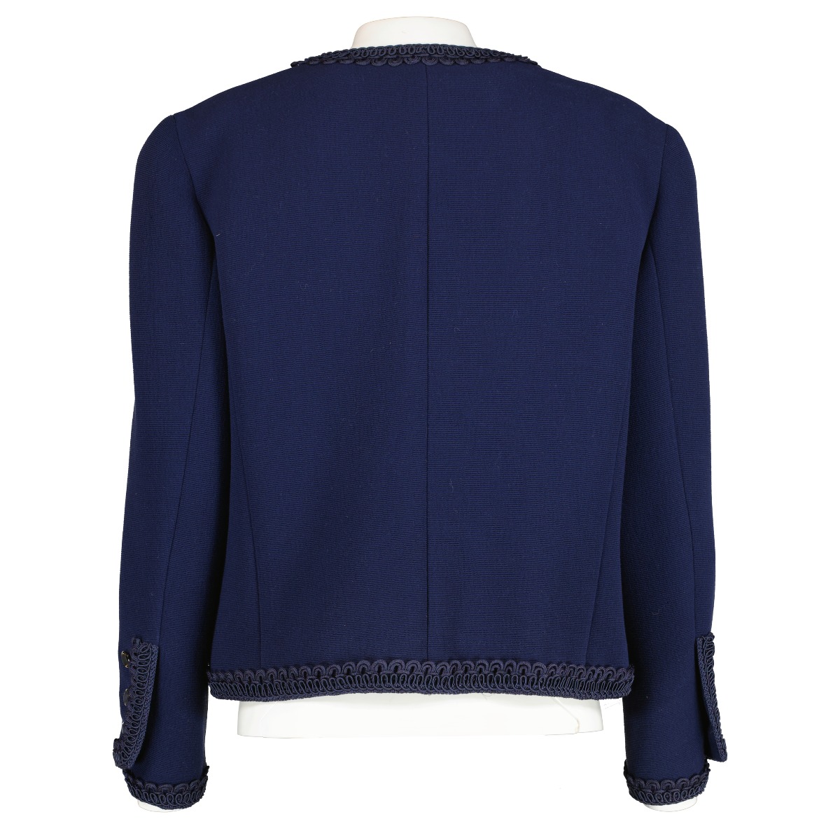 Chanel Collection 27 Blue Embroidered Jacket/Top Set - Size