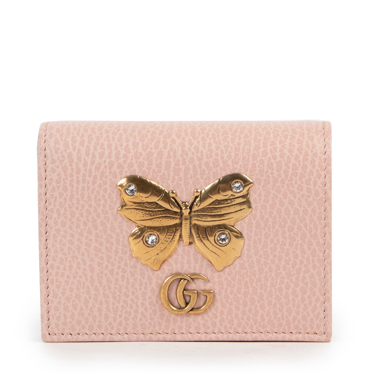 Gucci pink wallet butterfly clearance