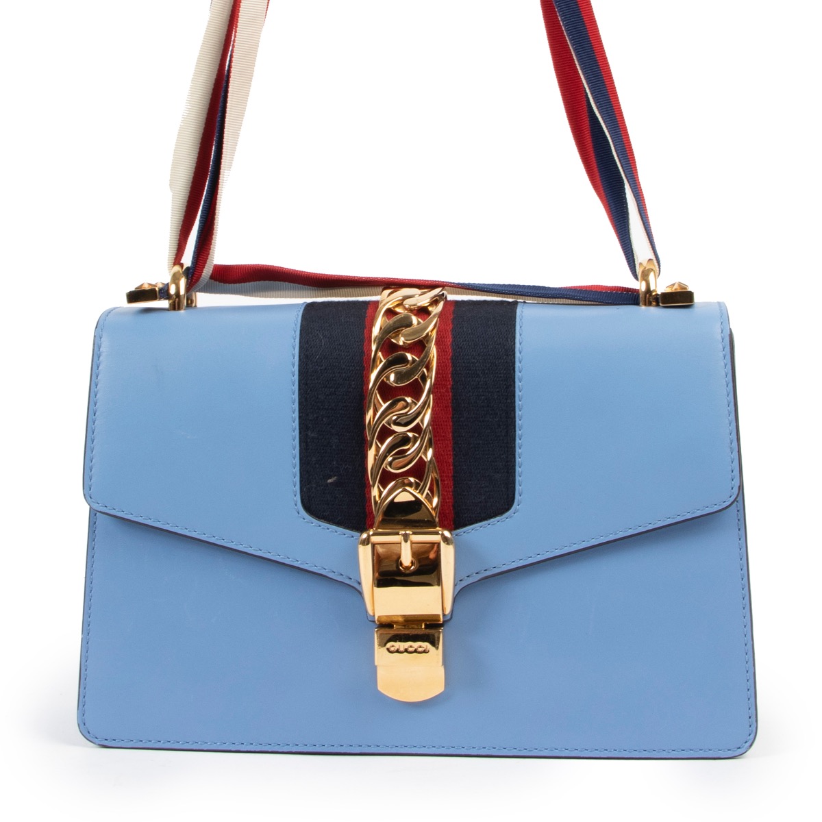 Gucci blue 2025 sylvie bag
