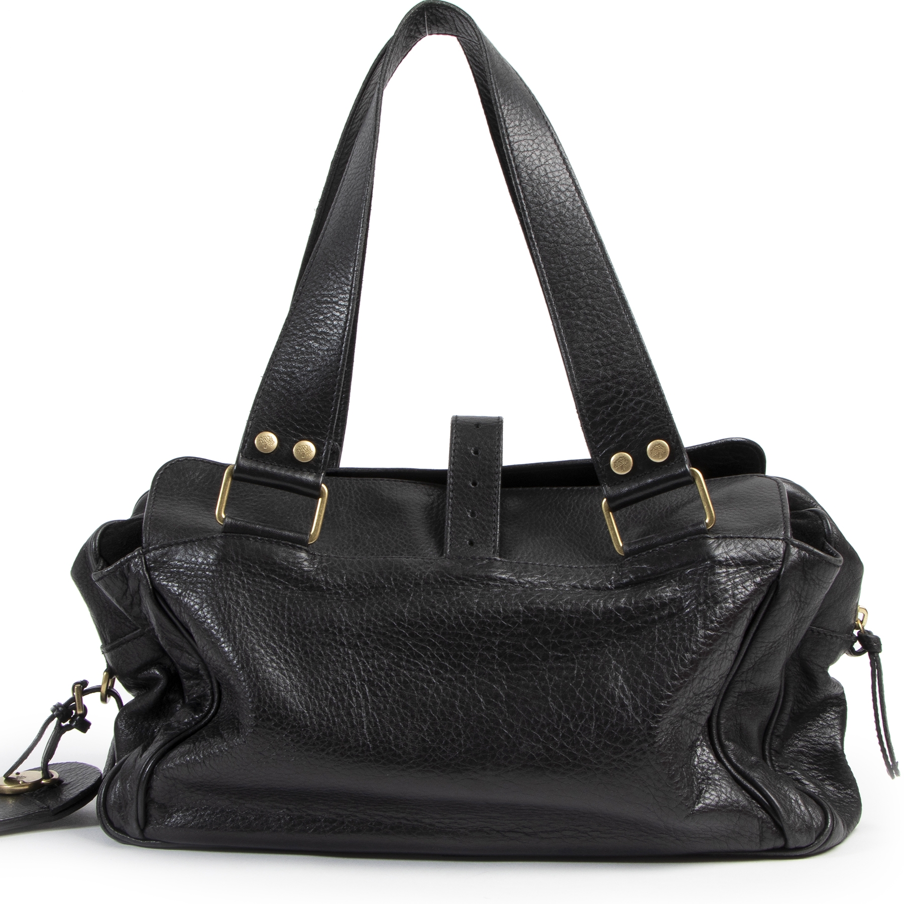 Mulberry black leather bag on sale