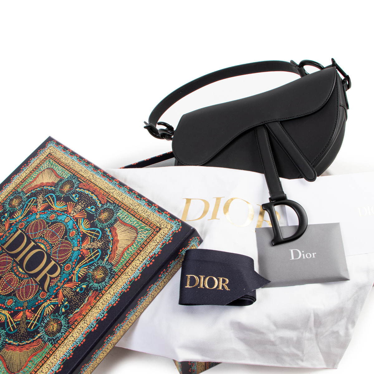 Dior Men Ebony Grained Calfskin Saddle Bag ○ Labellov ○ Buy and Sell  Authentic Luxury