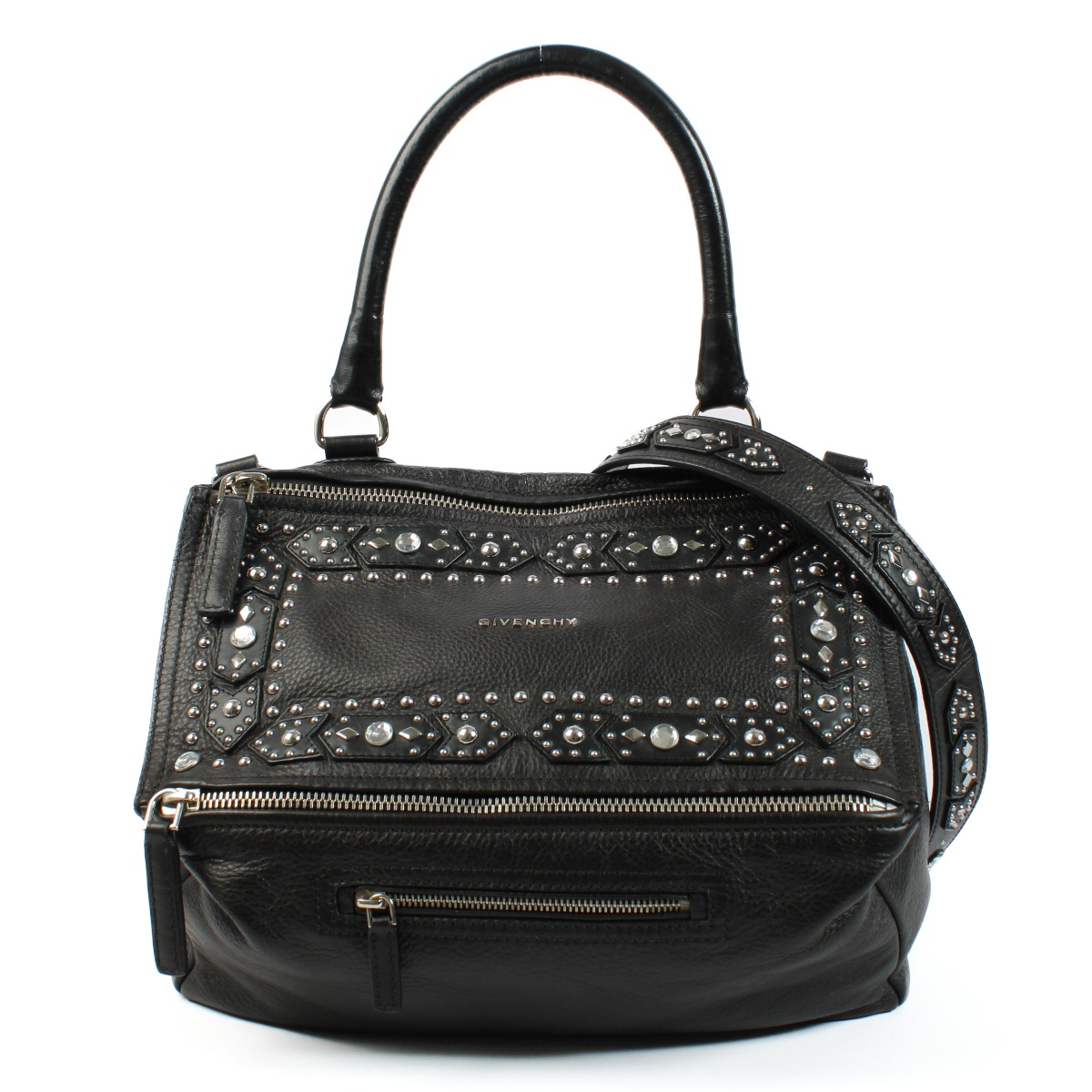 セールでお得！★GIVENCHY★PANDORA ビッグ ショルダーバッグ GIVENCHY Pandora Black Leather Tote Shoulder Crossbody Bag
