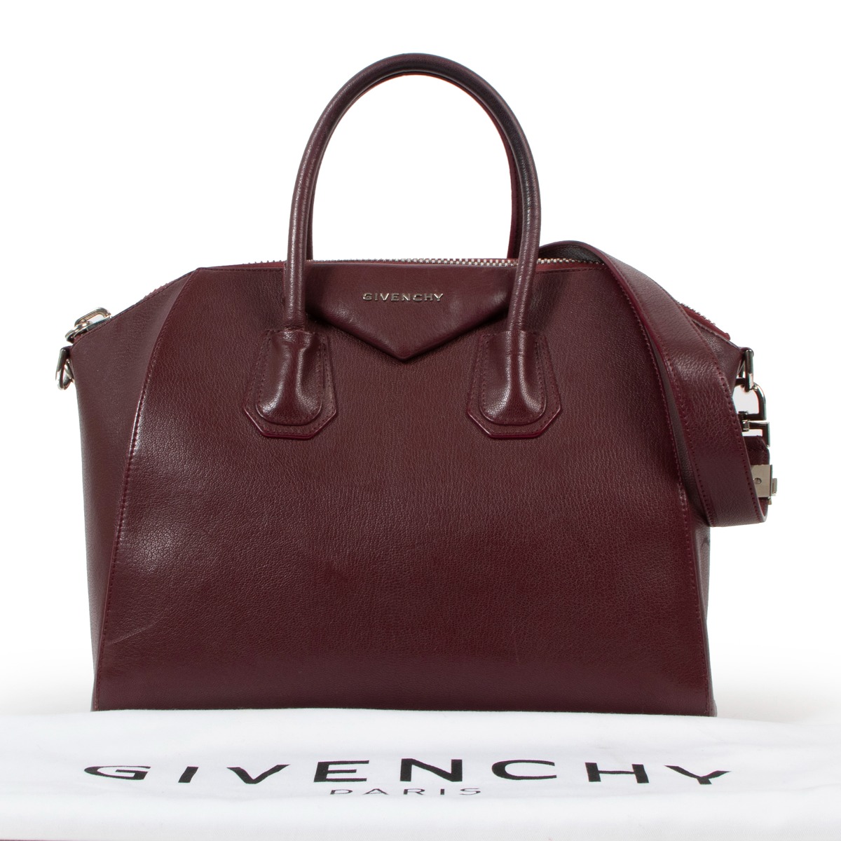 Givenchy Burgundy Medium Antigona Handbag Labellov Buy and