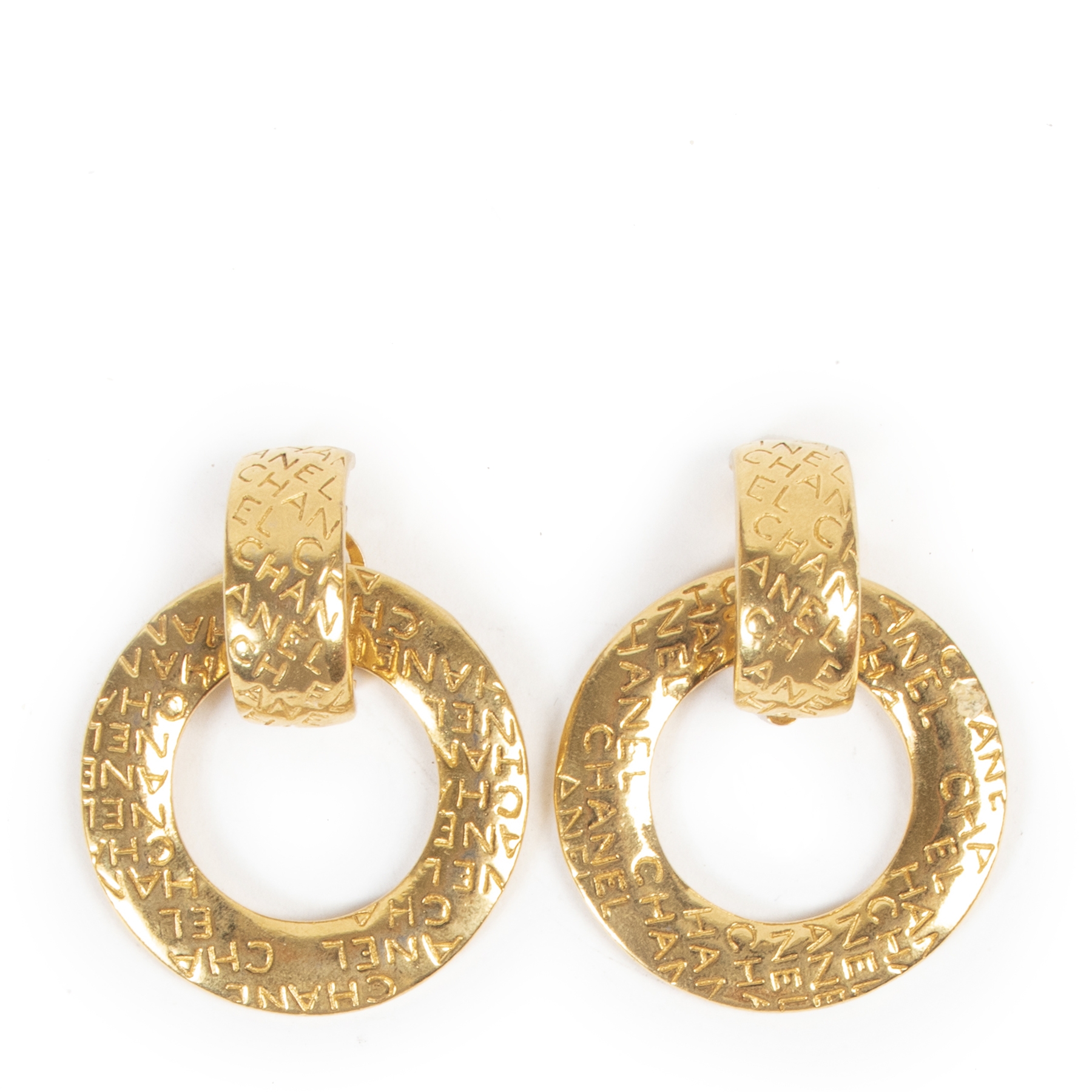 Chanel Gold Hoop Clip-on Earrings ○ Labellov ○ Buy and Sell