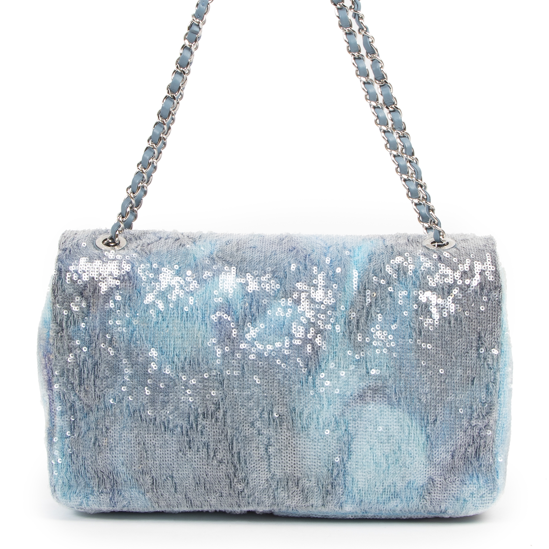 Chanel Blue Sequins Waterfall Belt Bag - Vintage Lux