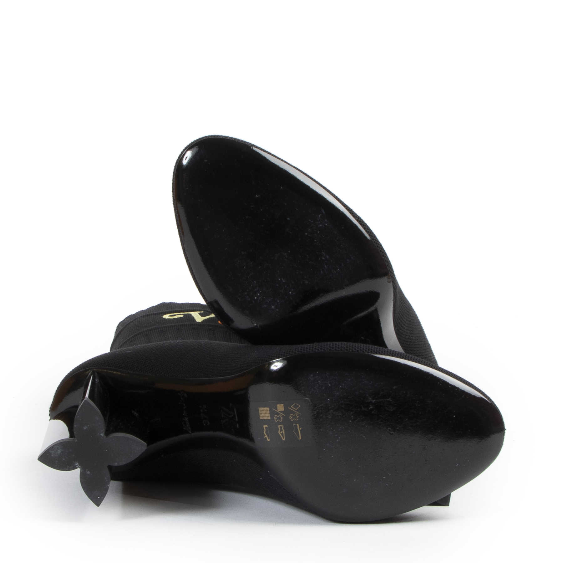 Boots silhouette en toile Louis Vuitton Noir taille 36.5 EU en Toile -  31712126
