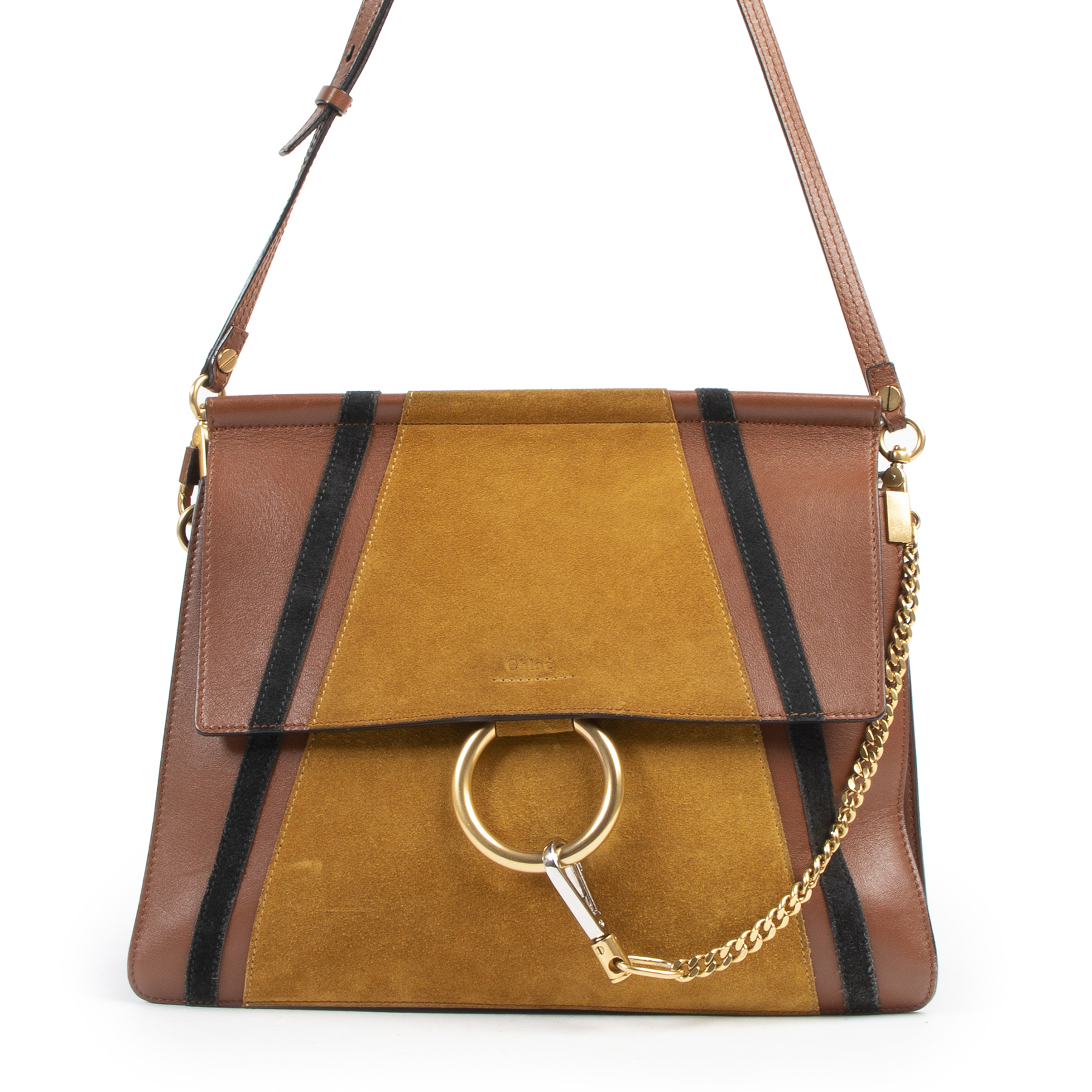 Chlo Faye Medium Patchwork Leather Suede Bag Labellov Buy