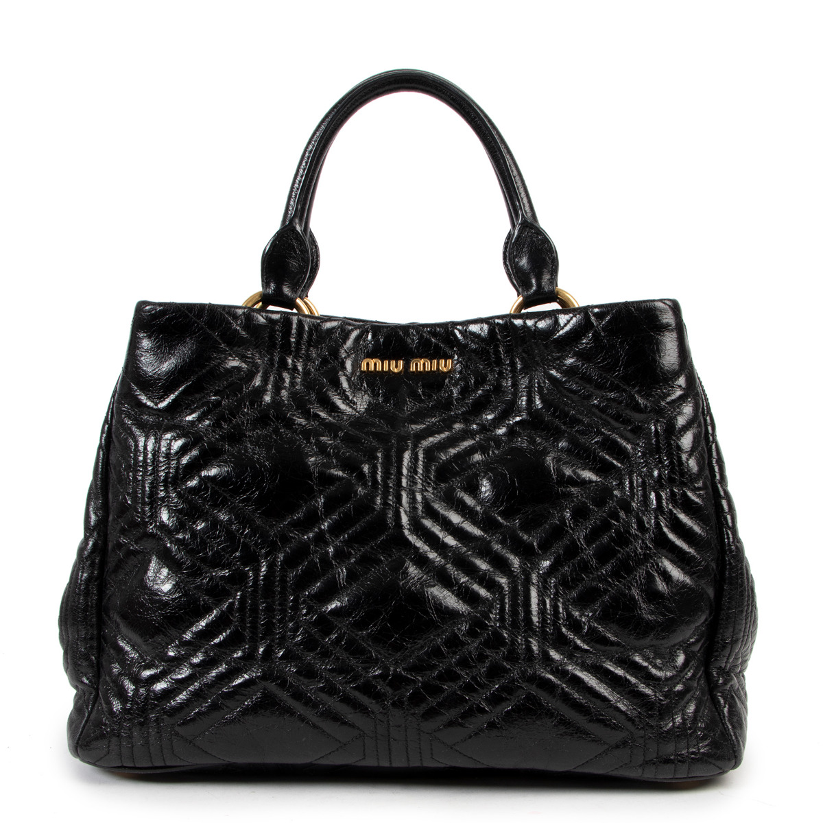 Miu Miu Vitello Shine Trapu Shoulder Bag ○ Labellov ○ Buy