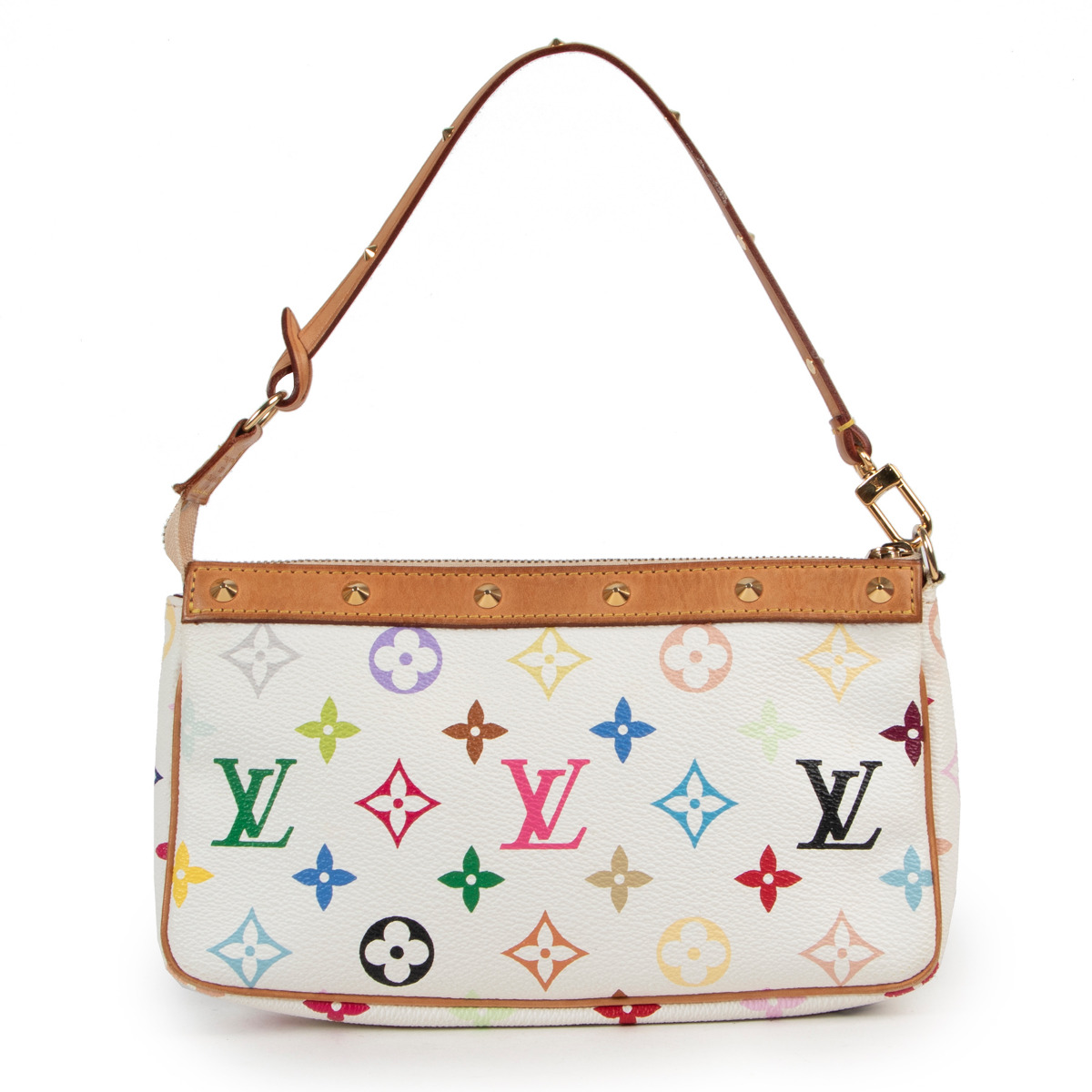 LOUIS VUITTON x Takashi Murakami Pochette Accessoires in Black