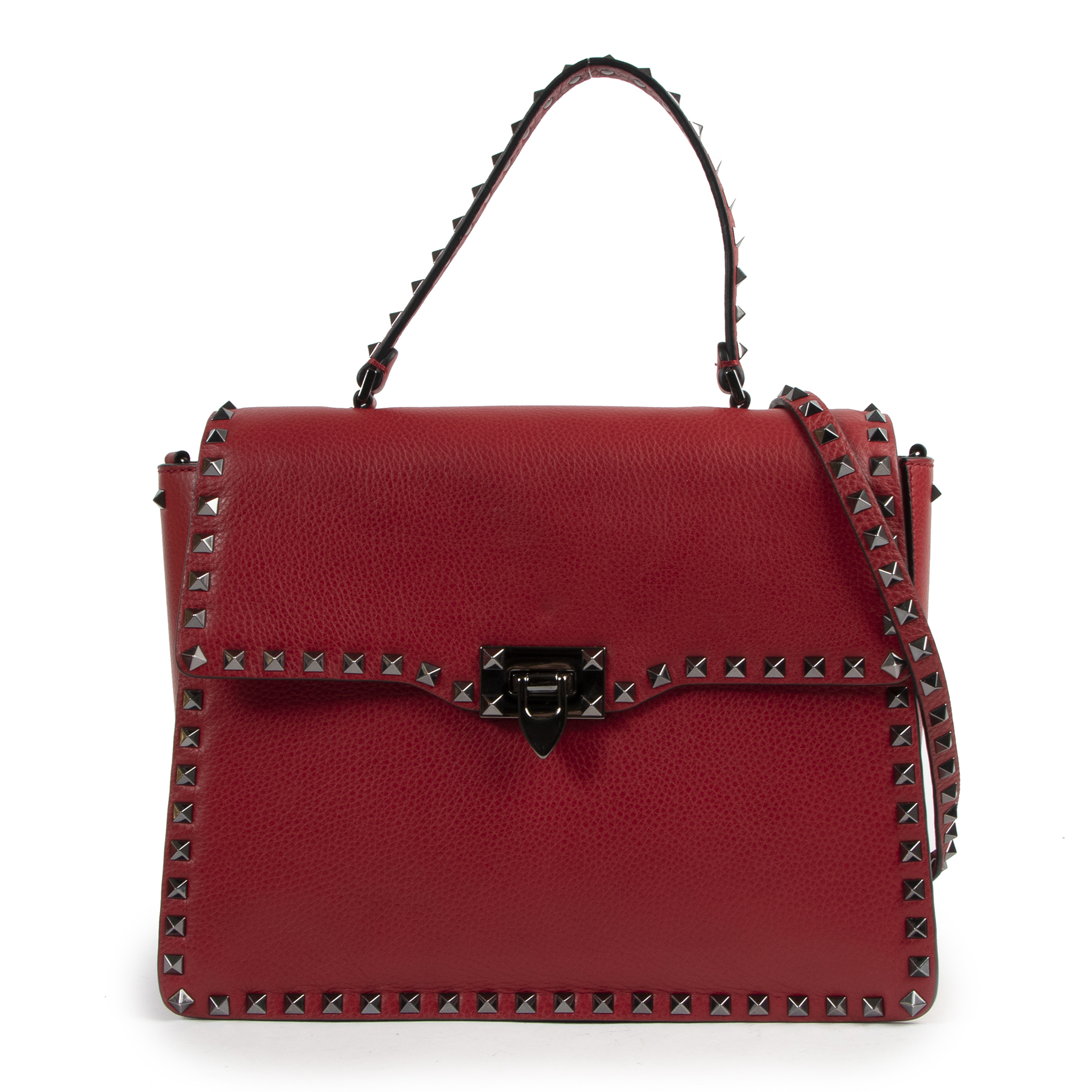Valentino red on sale leather bag