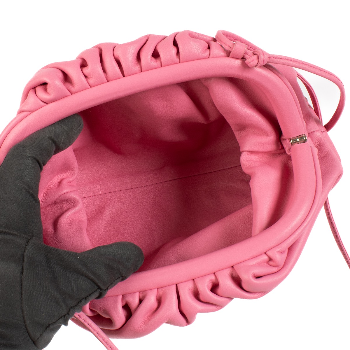 Bottega Veneta Bubblegum Pink Mini Pouch Bag ○ Labellov