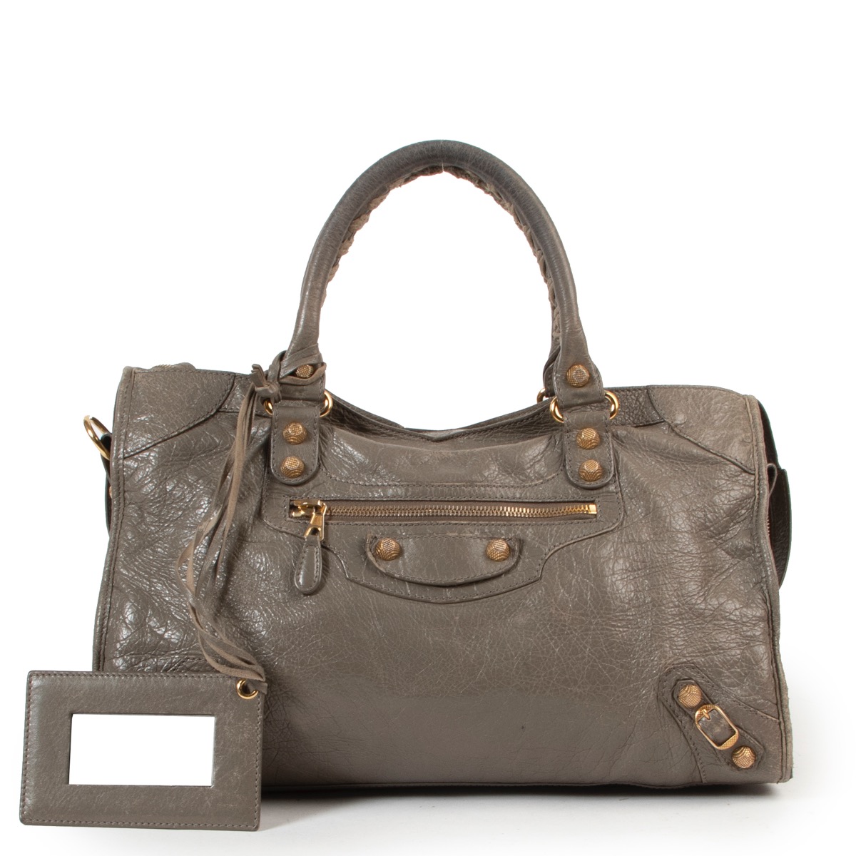 BALENCIAGA ハンドバッグ ベージュ/グレー バレンシアガ BALENCIAGA バッグ （ベージュ） -ファッション通販