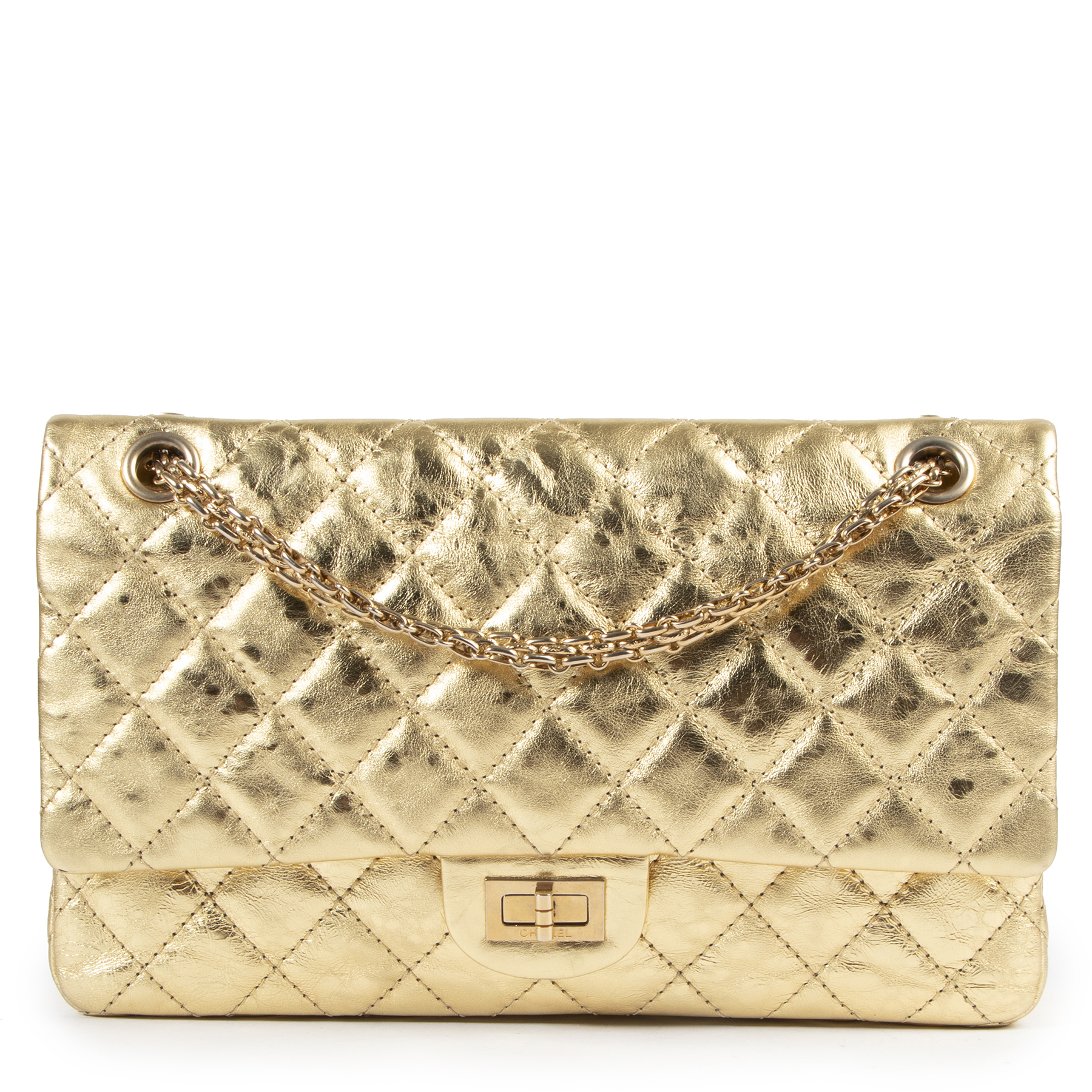 Chanel Gold Classic flap bag ○ Labellov ○ Buy and Sell Authentic Luxury