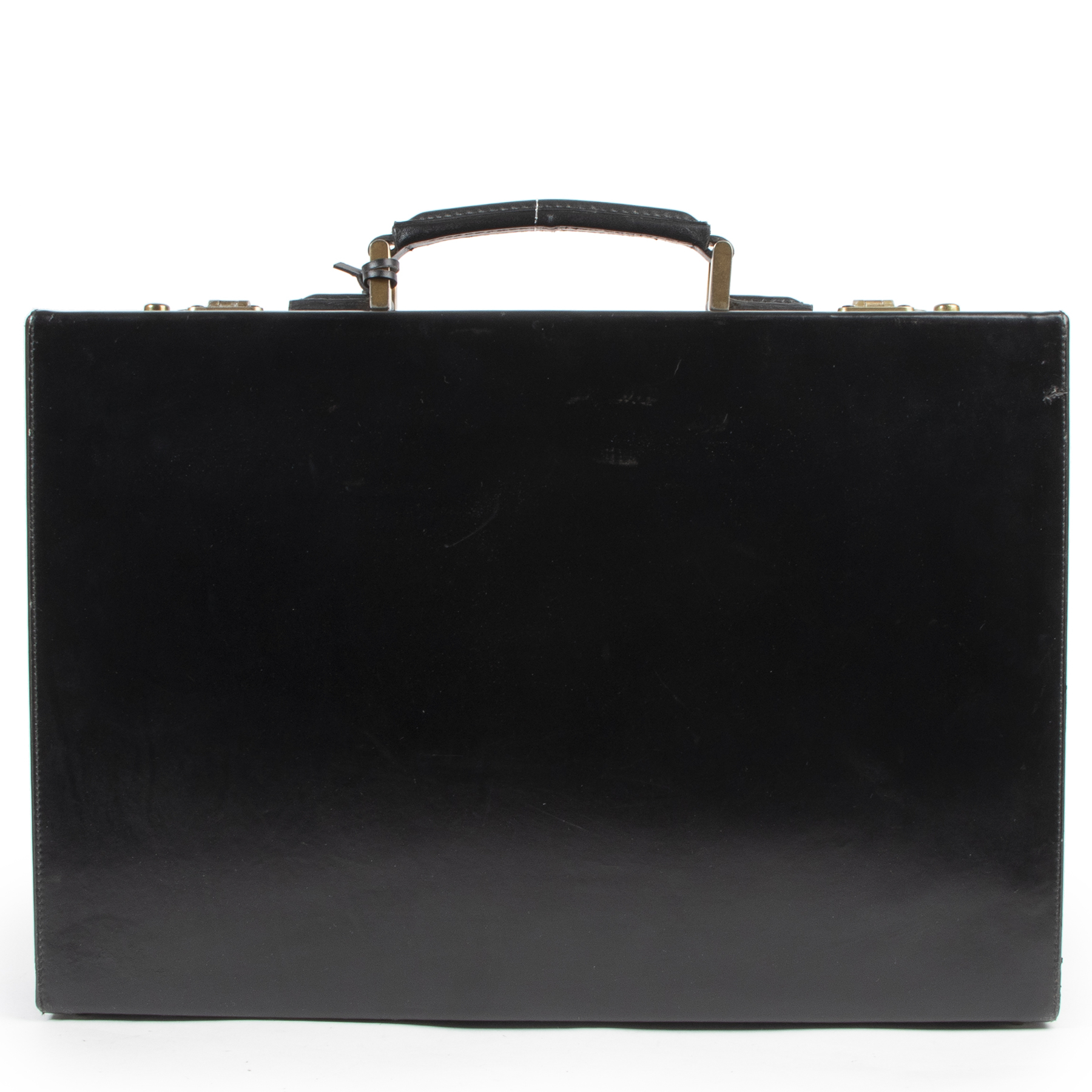 Delvaux Black Leather Briefcase Labellov Buy and Sell
