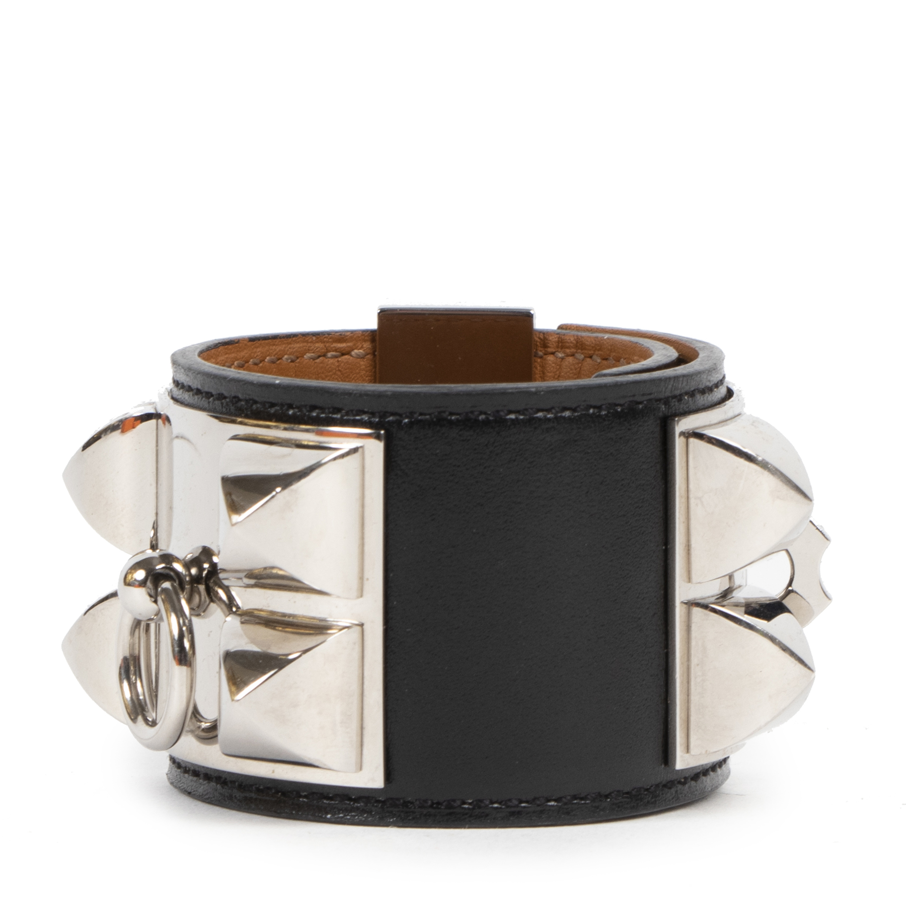 [HERMES]★Collier de chien★T2 Hermes Noir Cavale Collier De Chien Bracelet T2 | Jadore Couture
