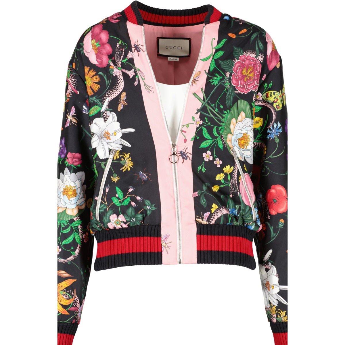 Gucci silk bomber jacket best sale