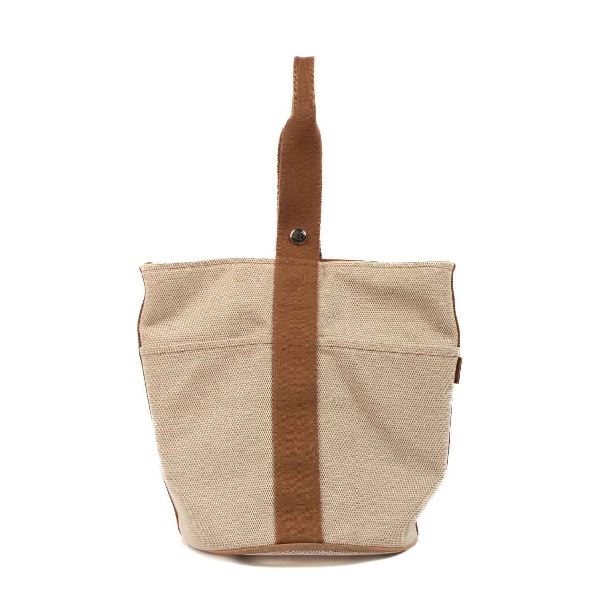 Hermes canvas bucket hotsell bag