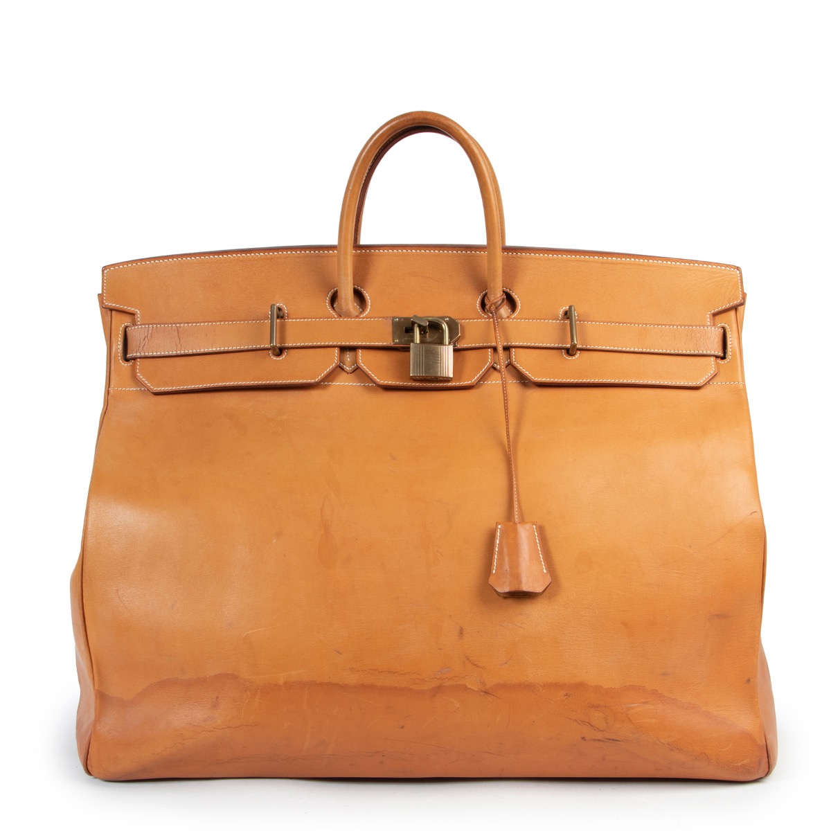 Hermes HAC 55 Cognac Barenia Labellov Buy and Sell Authentic Luxury