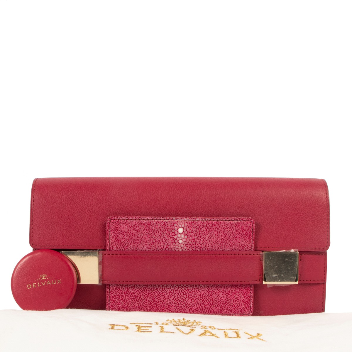 Delvaux Berry Madame Galuchat Pochette Clutch Labellov Buy and Sell Authentic Luxury