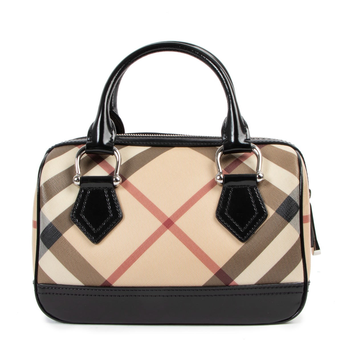 Burberry Check Small Boston Bag ○ Labellov ○ Buy and Sell