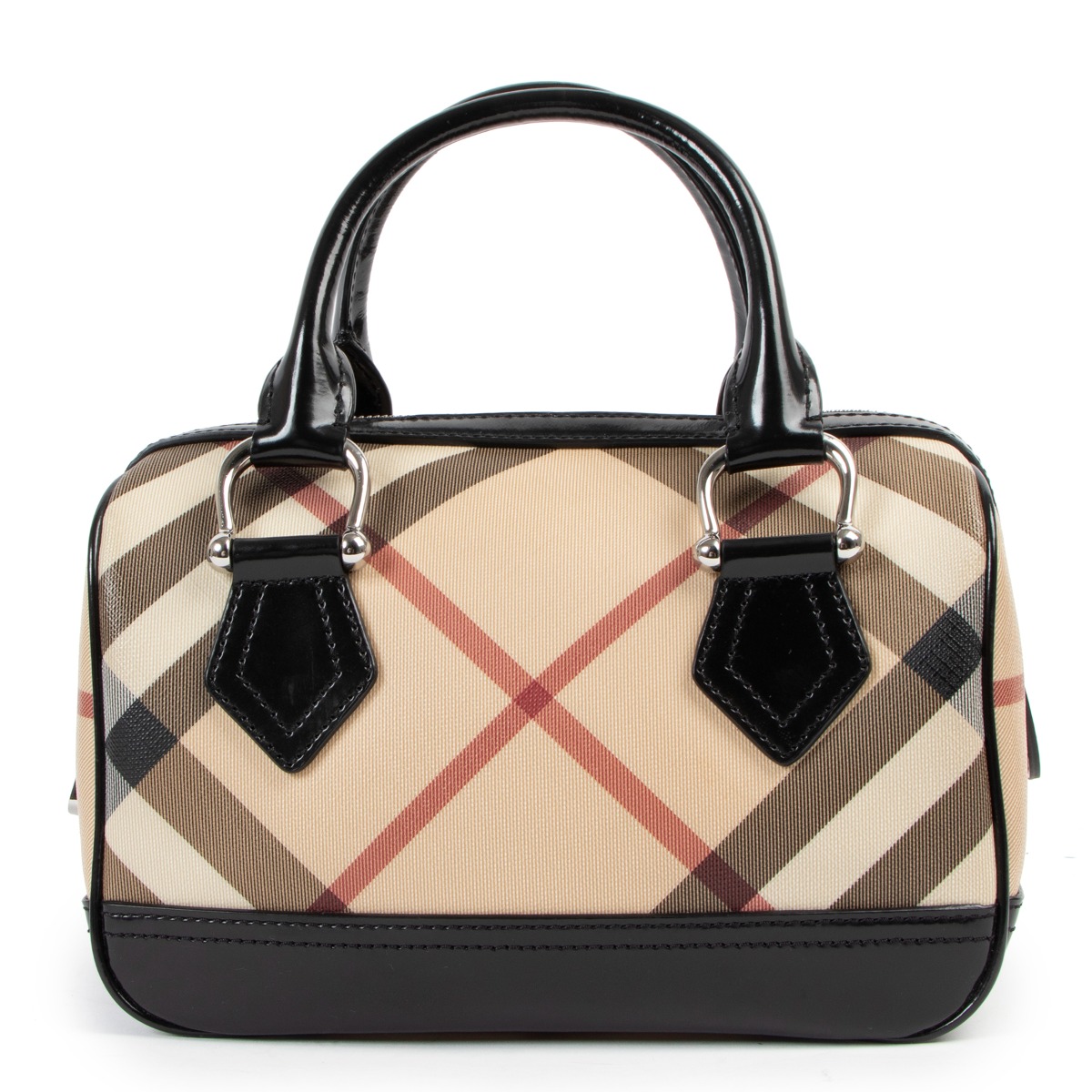 Burberry Check Small Boston Bag ○ Labellov ○ Buy and Sell