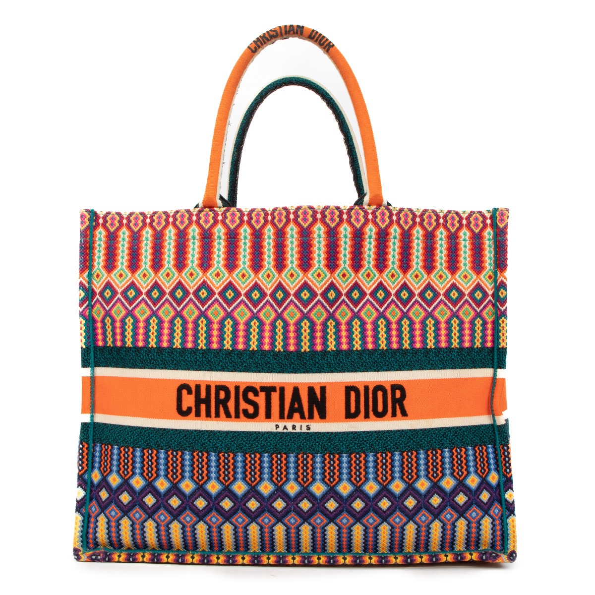 Christian Dior Large Mykonos Book Tote ○ Labellov ○ Buy and Sell