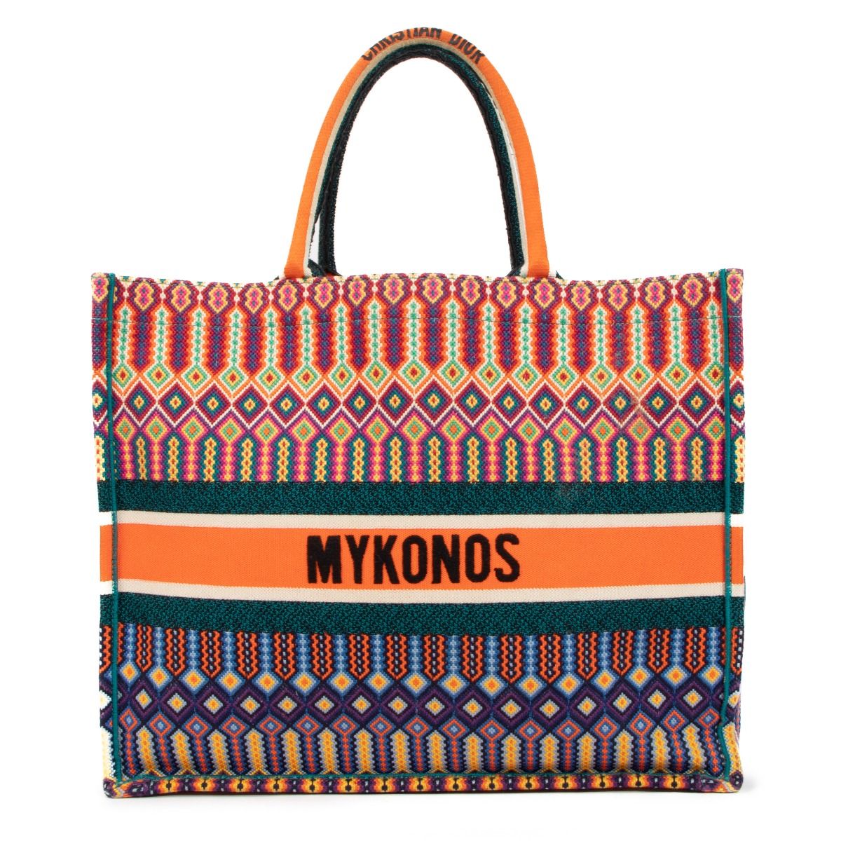 Christian Dior Large Mykonos Book Tote ○ Labellov ○ Buy and Sell