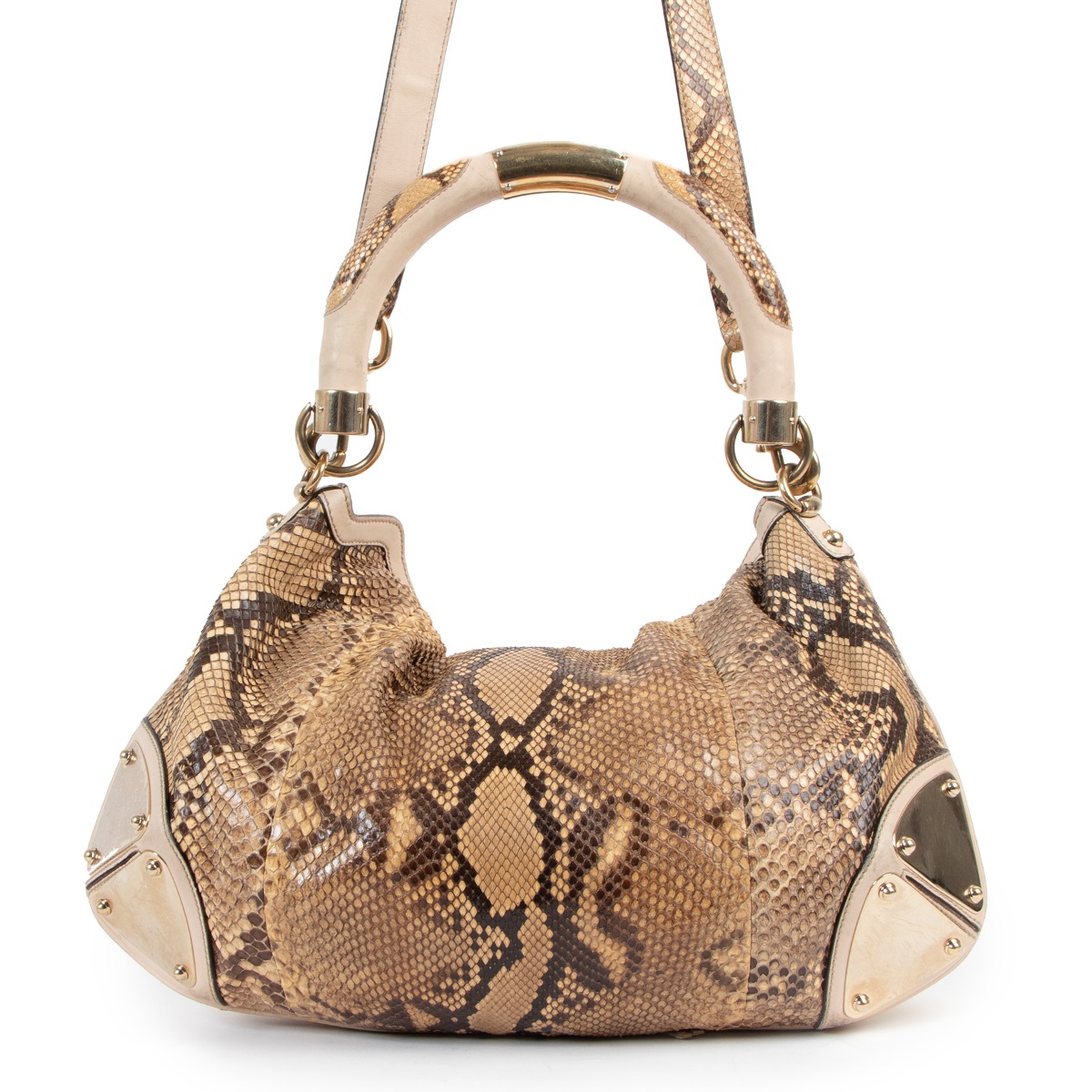 Gucci Python Medium Babouska Indy Hobo Bag Labellov Buy and