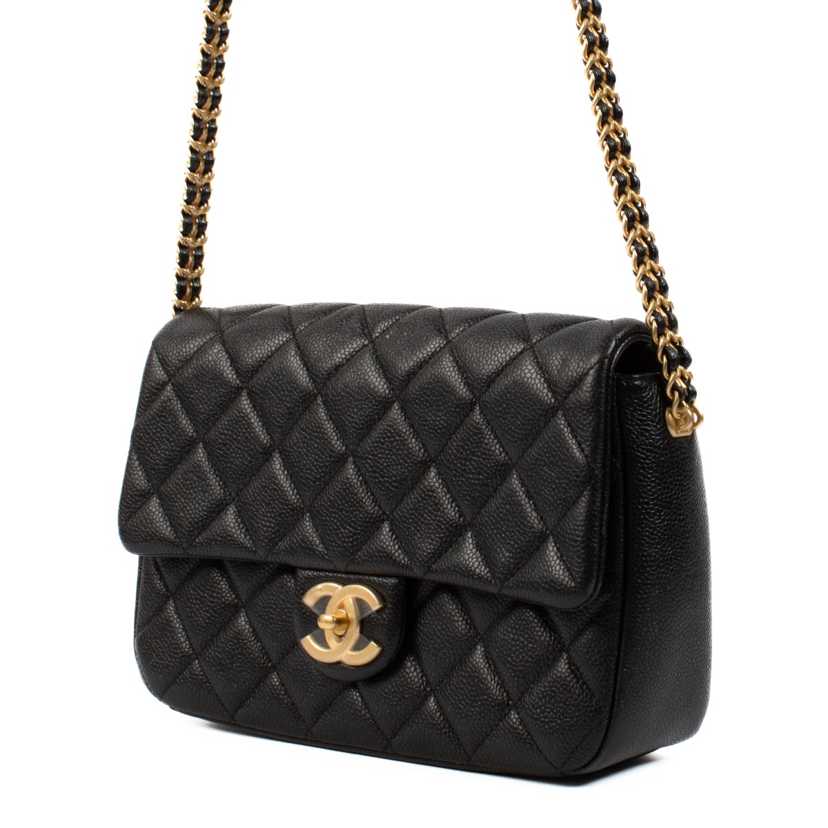 【CHANEL】black caviar medallion shoulder bag★トートバッグ Chanel Black Quilted Caviar Leather Medallion Tote Bag