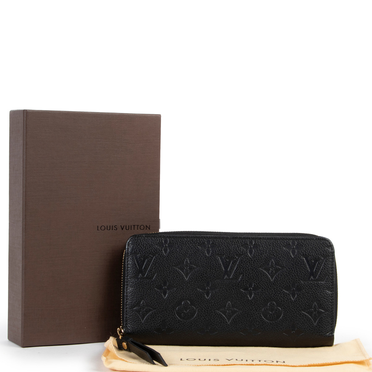 【Louis Vuitton】ZippyWallet 長財布 Monogram Empriente Black Louis Vuitton Zippy Noir Wallet Monogram Empreinte Leather