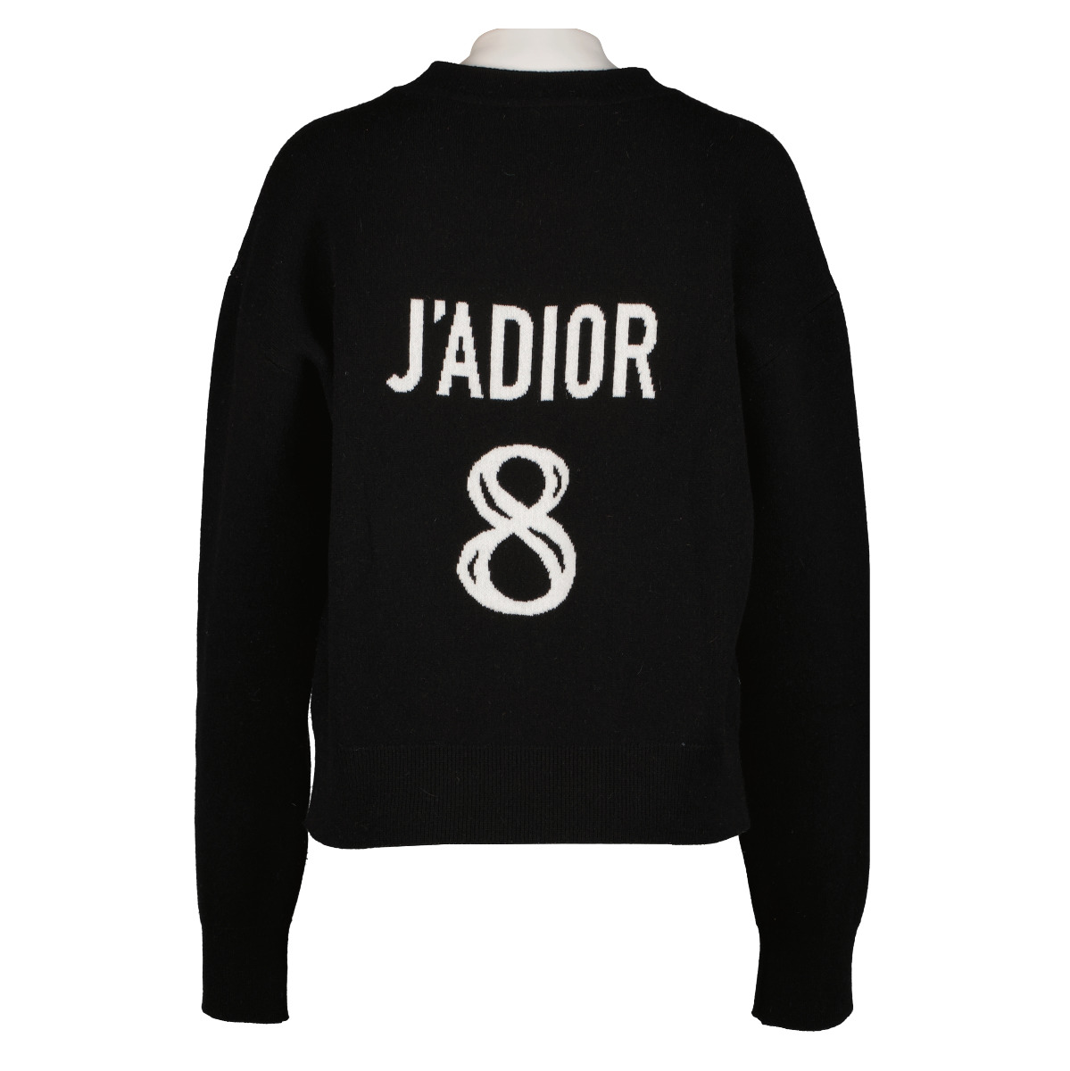 Christian Dior Black 'J'Adior 8'-Detail Boxy Cashmere