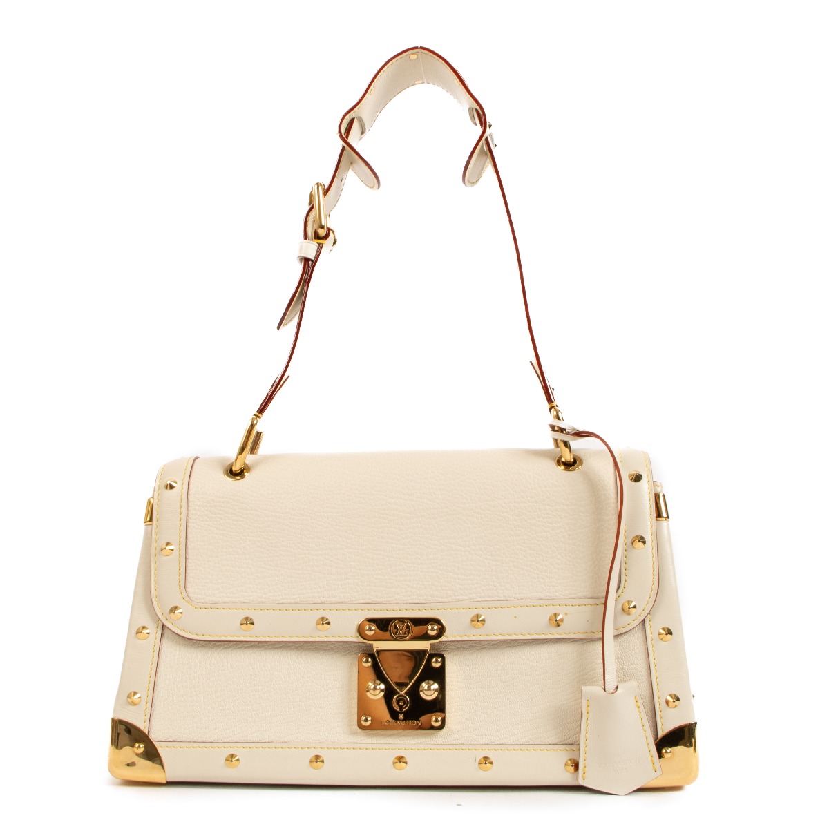 Louis Vuitton White Goatskin Suhali Le Talentueux Bag Labellov