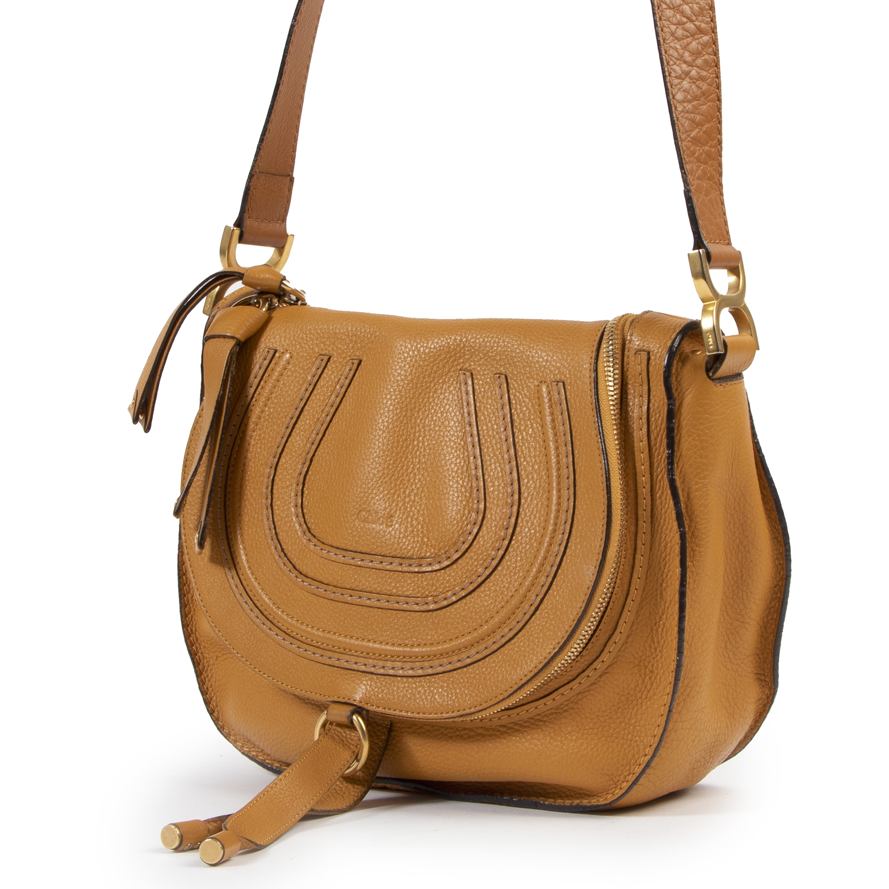 Chloe Ochre Medium Marcie Zip Crossbody Bag Labellov Buy and