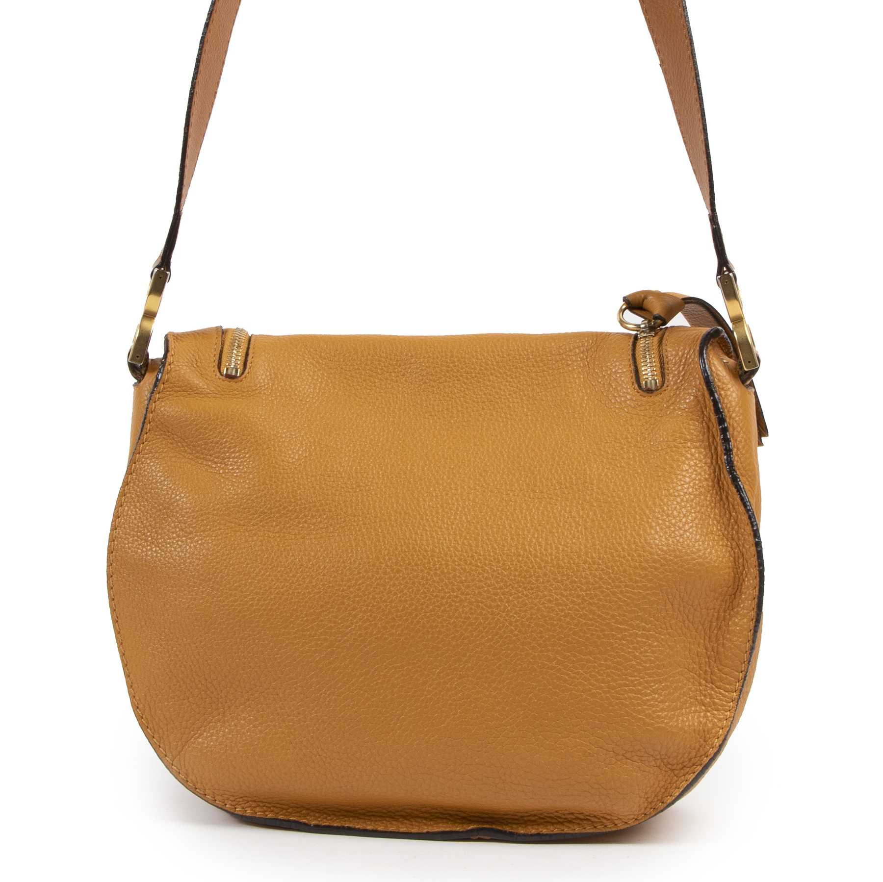 Chloe Ochre Medium Marcie Zip Crossbody Bag ○ Labellov