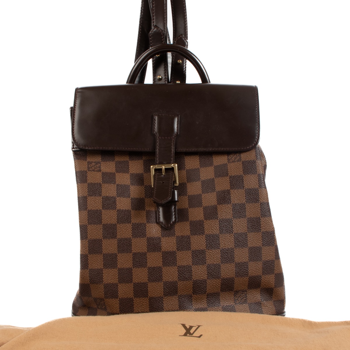 Louis Vuitton Damier Ebene Canvas Soho Backpack Labellov Buy and Sell Authentic Luxury
