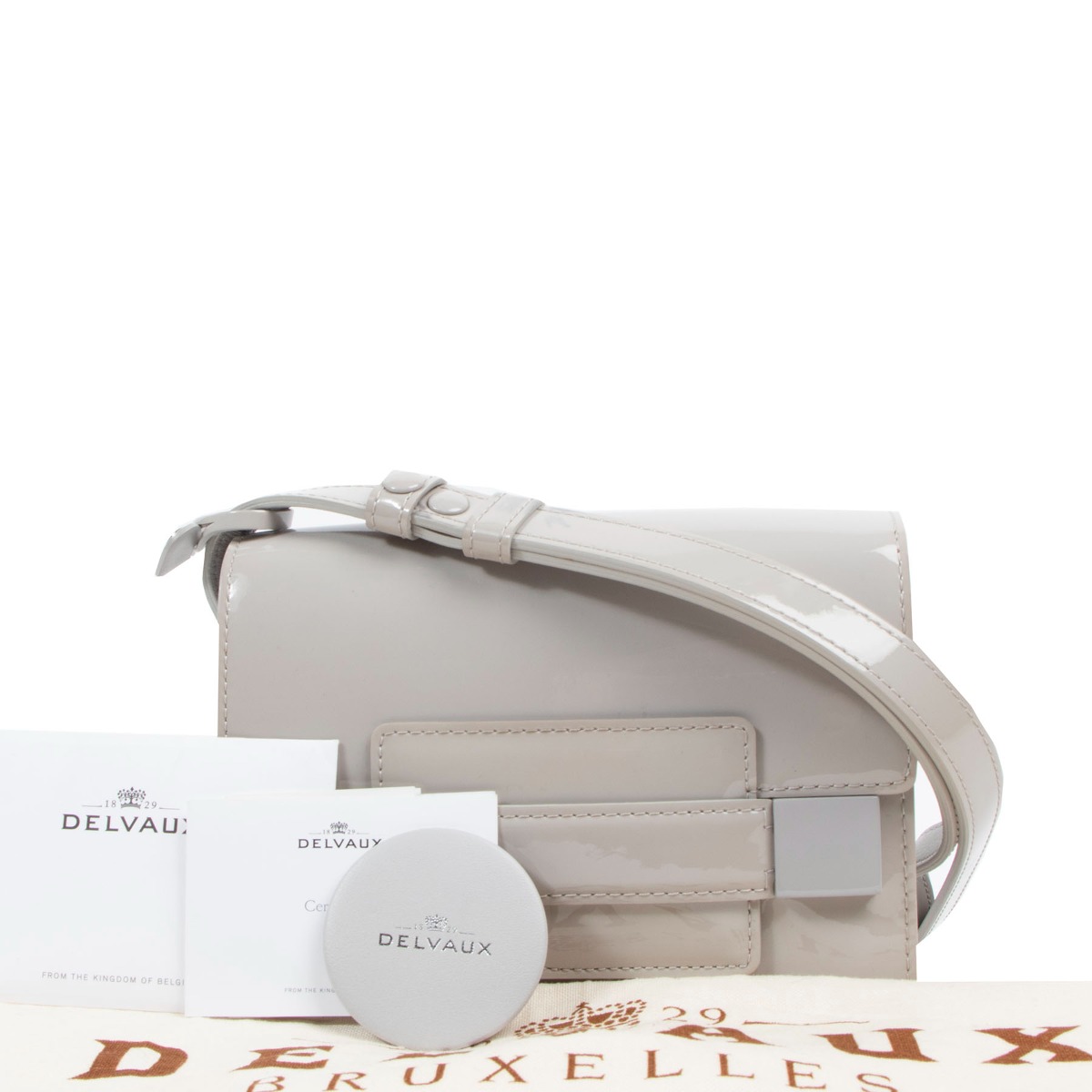 Delvaux Madame Lin Polo/Nubuck Cheyenne/Vernis ○ Labellov ○ Buy and Sell  Authentic Luxury