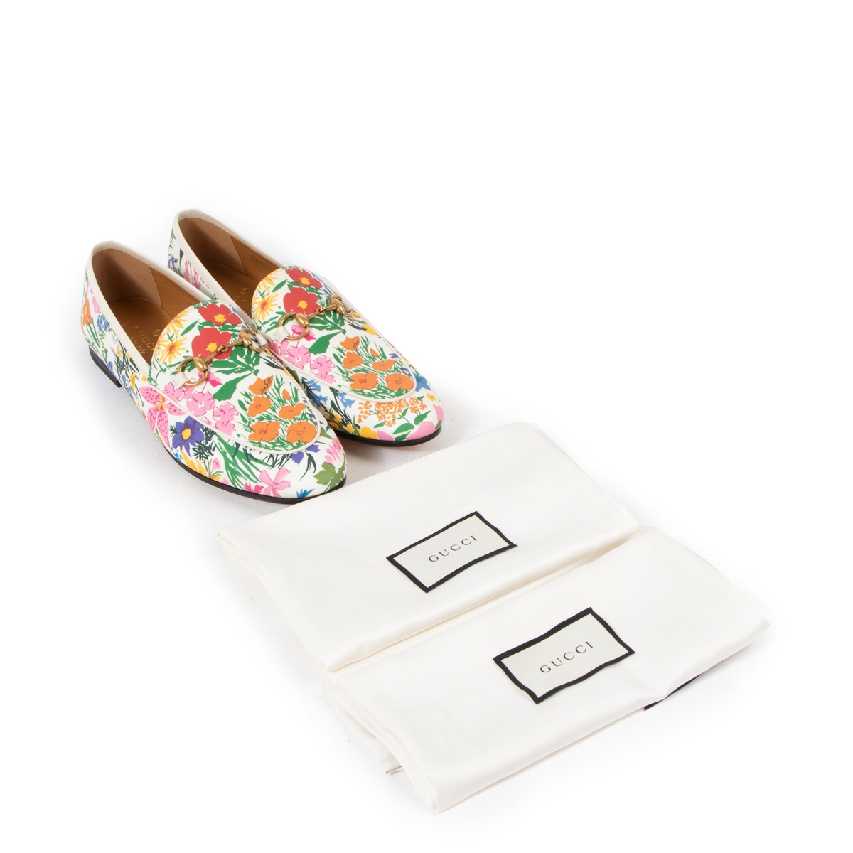 Gucci Floral Print Jordaan Loafers ○ Labellov ○ Buy and Sell