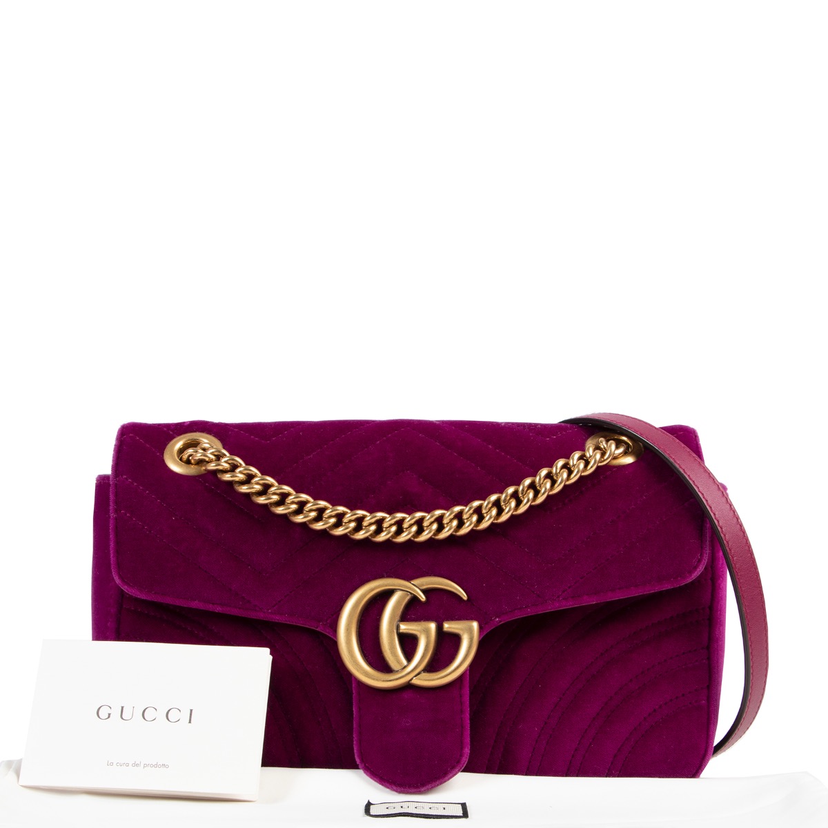 Gucci, a purple velvet 'Marmont' handbag, 2017. - Bukowskis