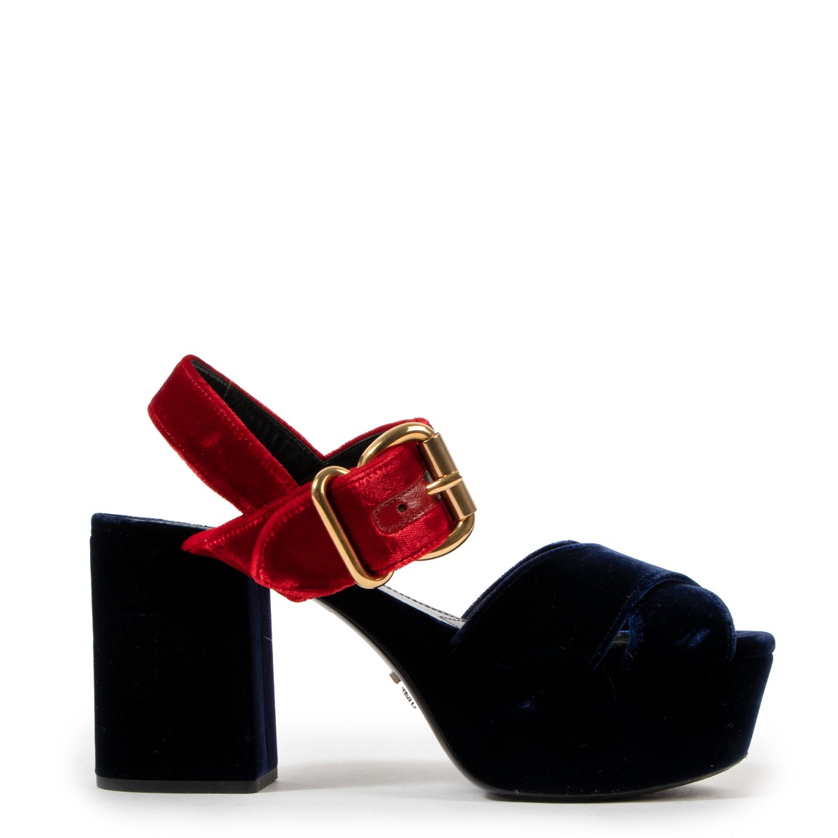 Prada red platform sandals shop